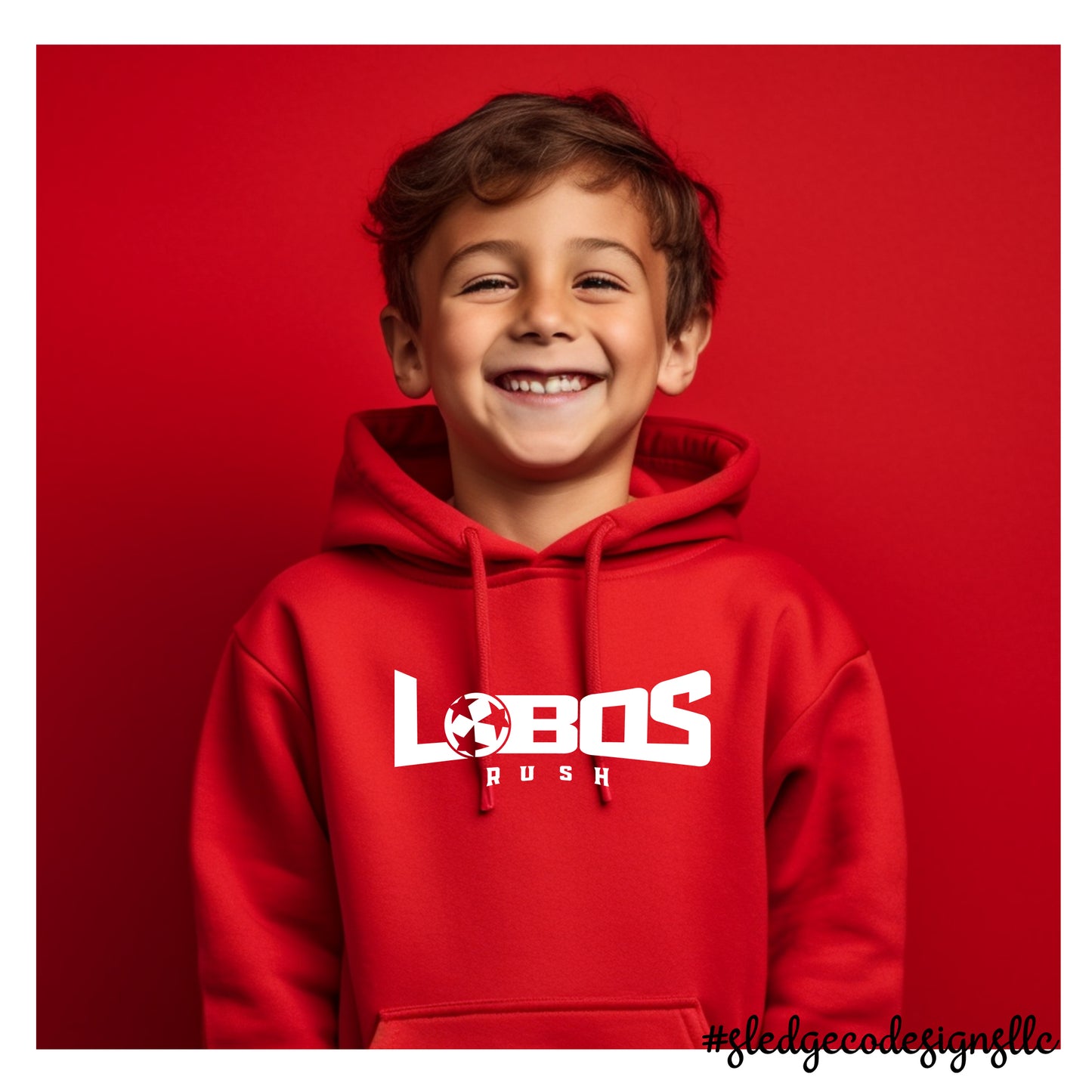 RED LOBOS HOODIE | LOBOS SOCCER HOODIE | MADE TO ORDER