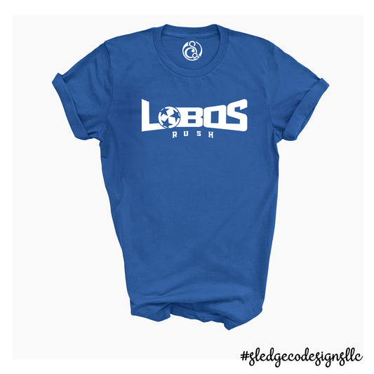 LOBOS ROYAL UNISEX TEE | LOBOS SOCCER | MADE TO ORDER