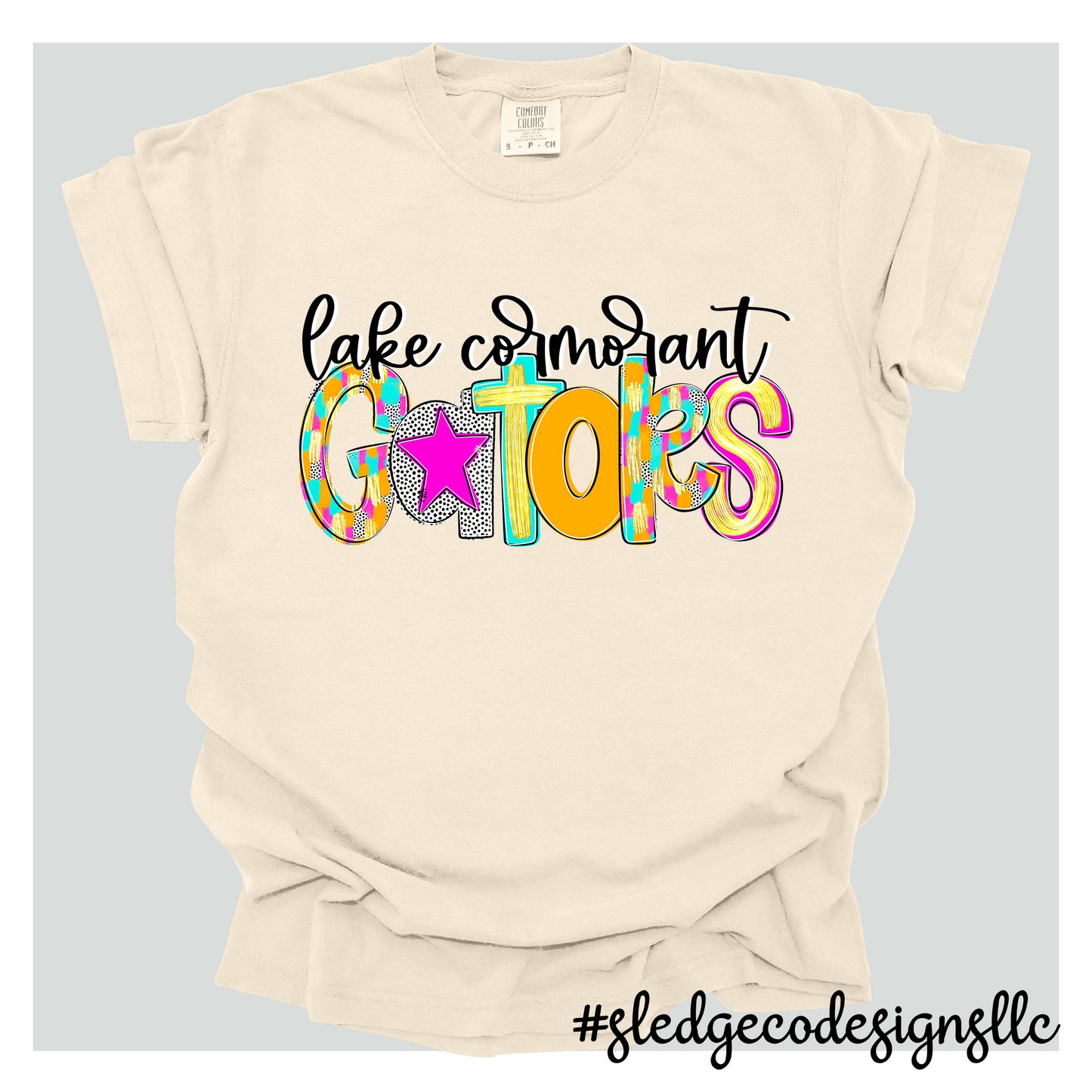 Lake Cormorant Gators Boho Custom Unisex T-Shirt by Sledge Co Designs