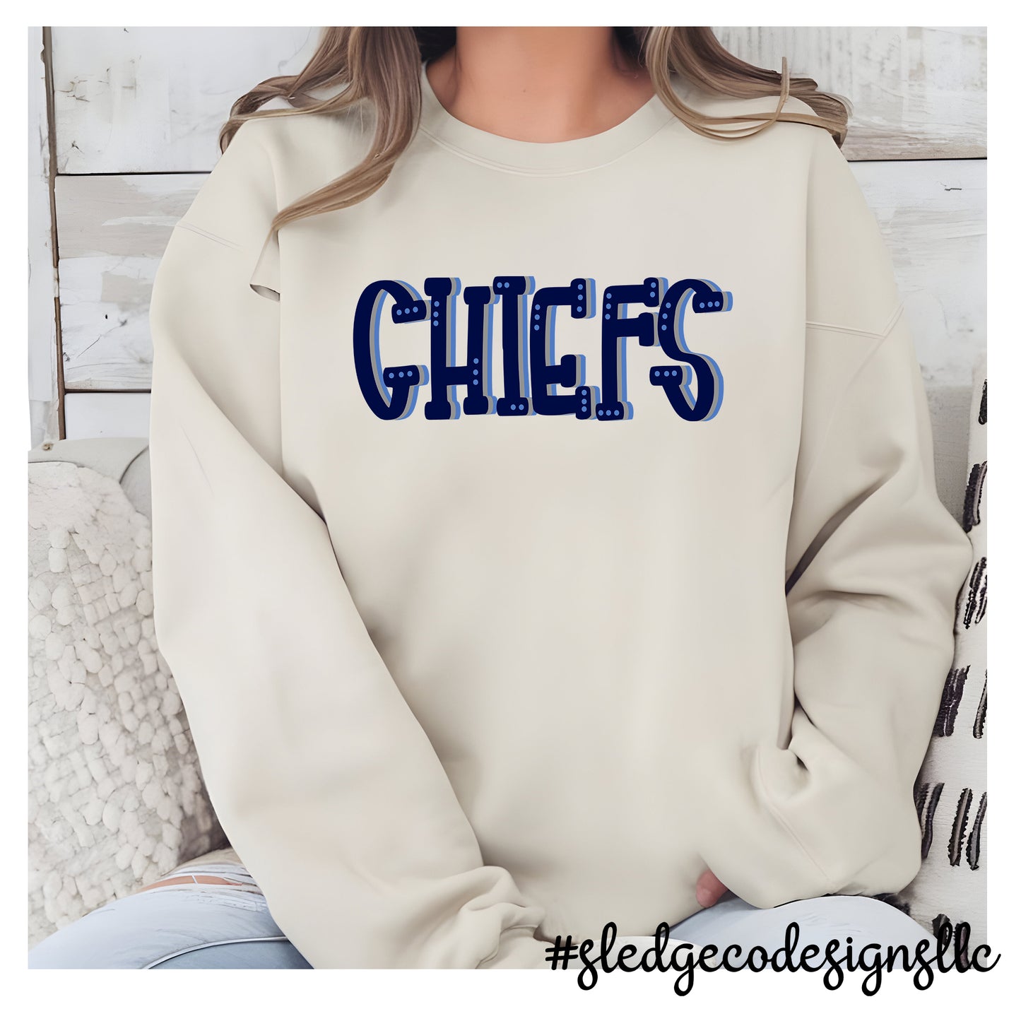 MAGNOLIA HEIGHTS CHIEFS | DRAWN | IVORY | CUSTOM UNISEX SWEATSHIRT