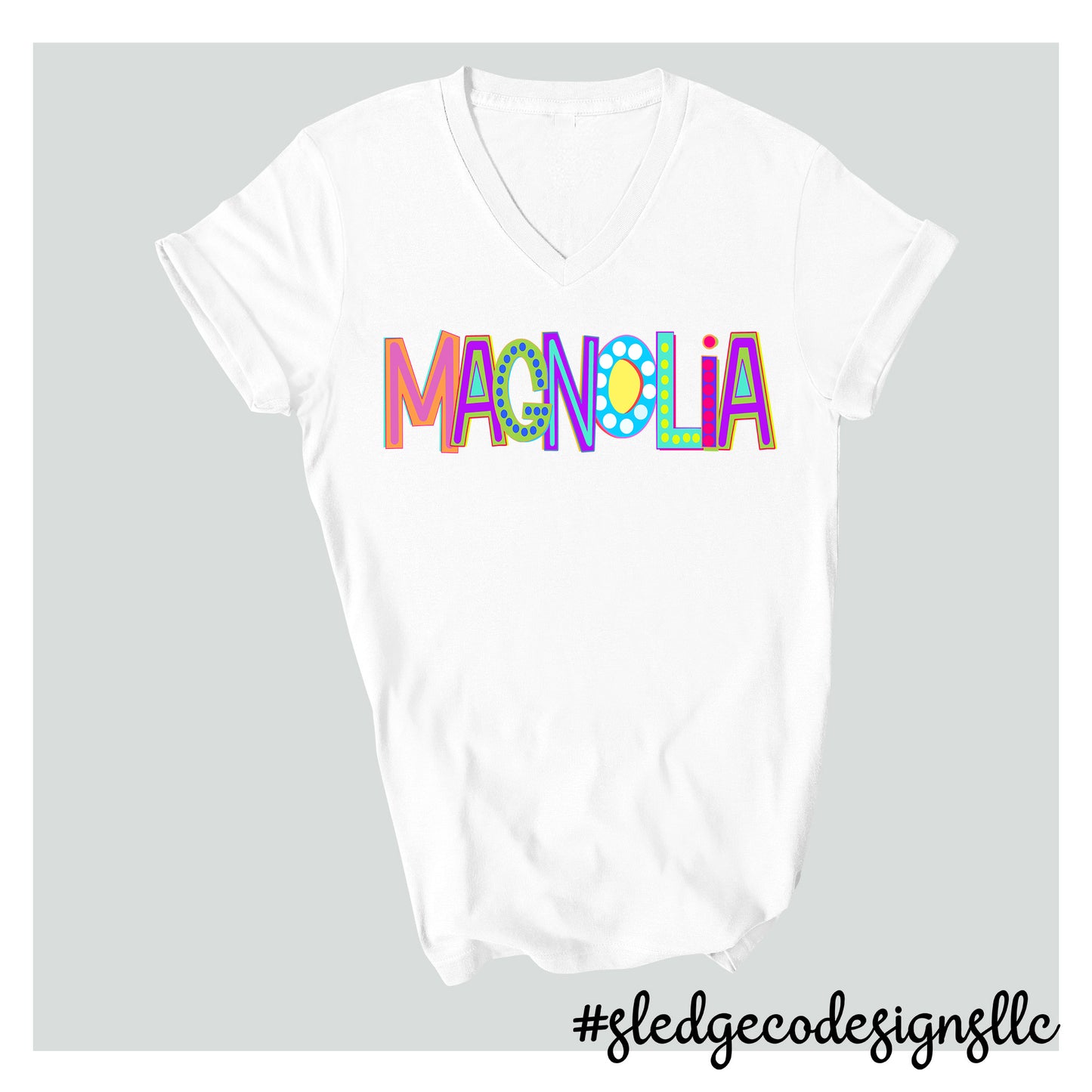 MAGNOLIA HEIGHTS | MARQUEE | UNISEX VNECK Custom Unisex Tshirt