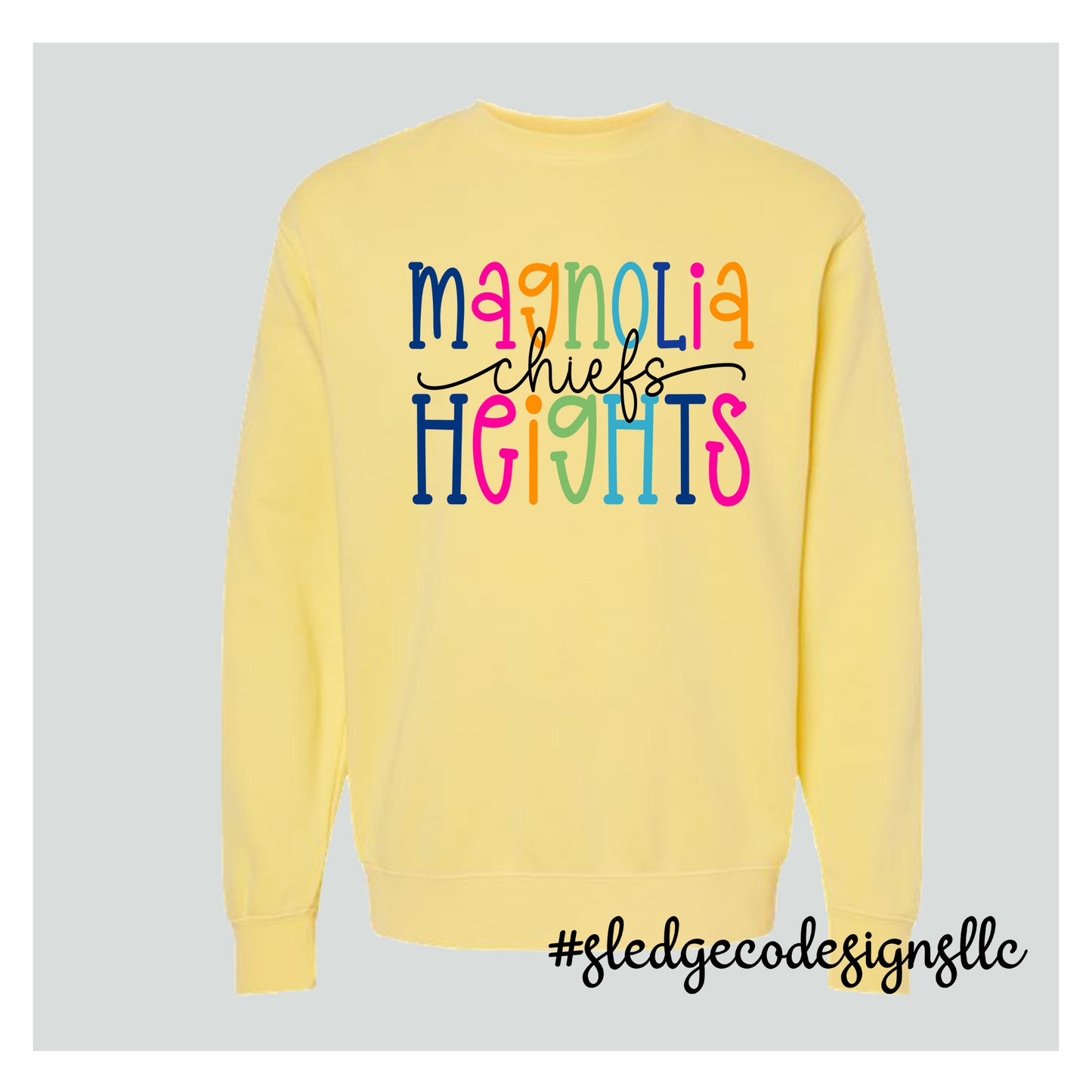 MAGNOLIA HEIGHTS CHIEFS | COLORFUL | Midweight Pigment-Dyed Crewneck Sweatshirt