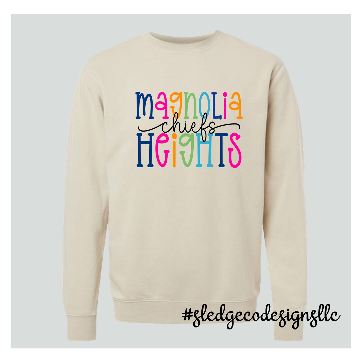 MAGNOLIA HEIGHTS CHIEFS | COLORFUL | Midweight Pigment-Dyed Crewneck Sweatshirt