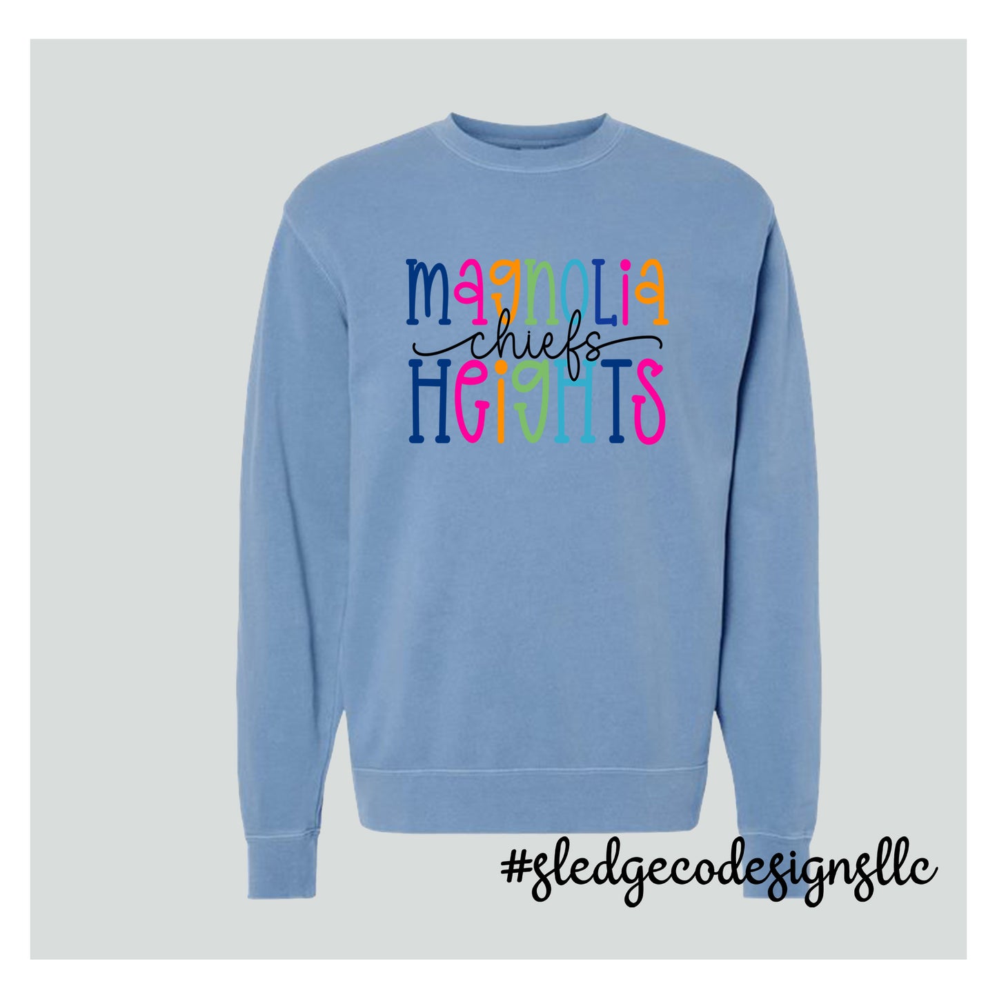MAGNOLIA HEIGHTS CHIEFS | COLORFUL | Midweight Pigment-Dyed Crewneck Sweatshirt