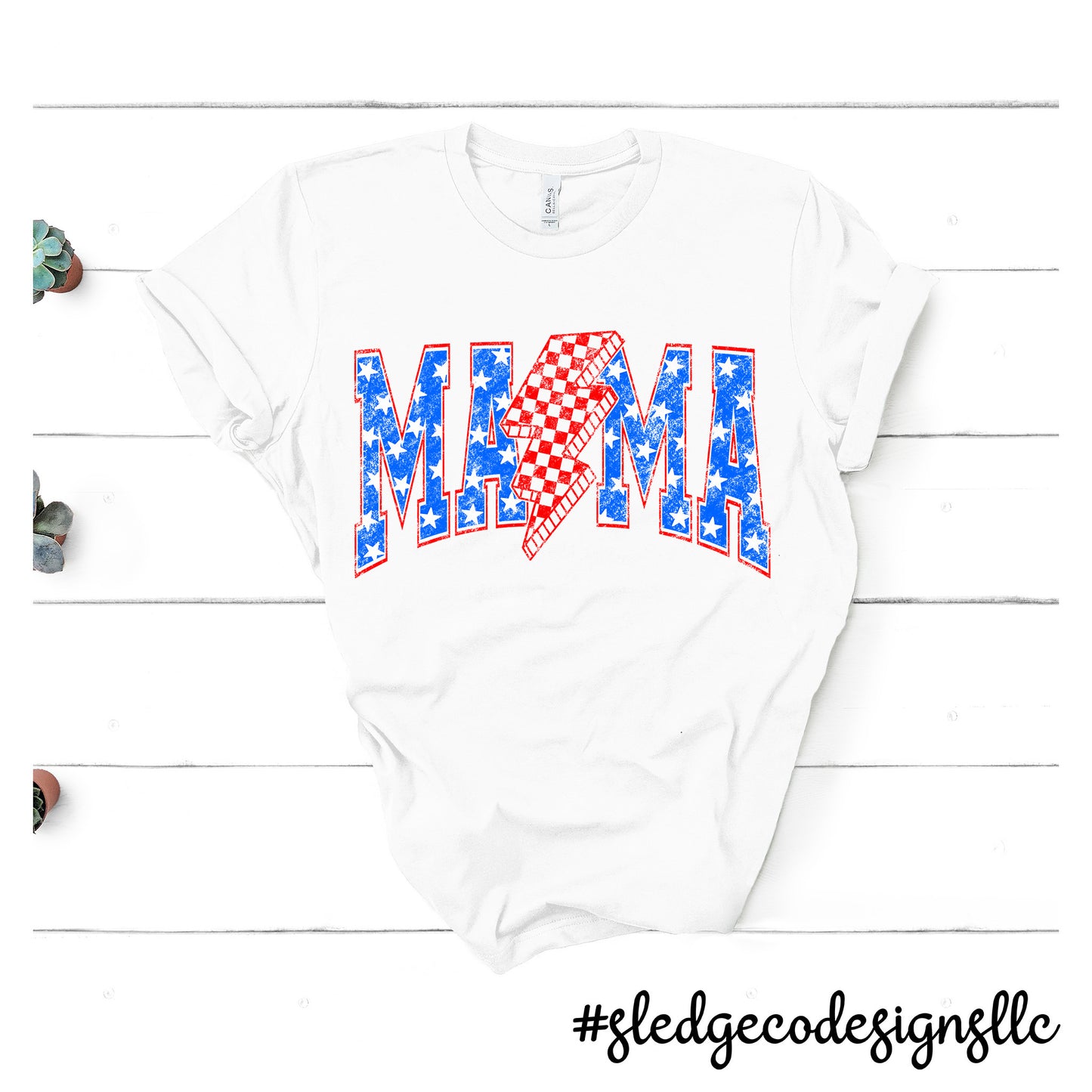 MAMA LIGHTENING | Patriot | July 4th | Custom Unisex TSHIRT