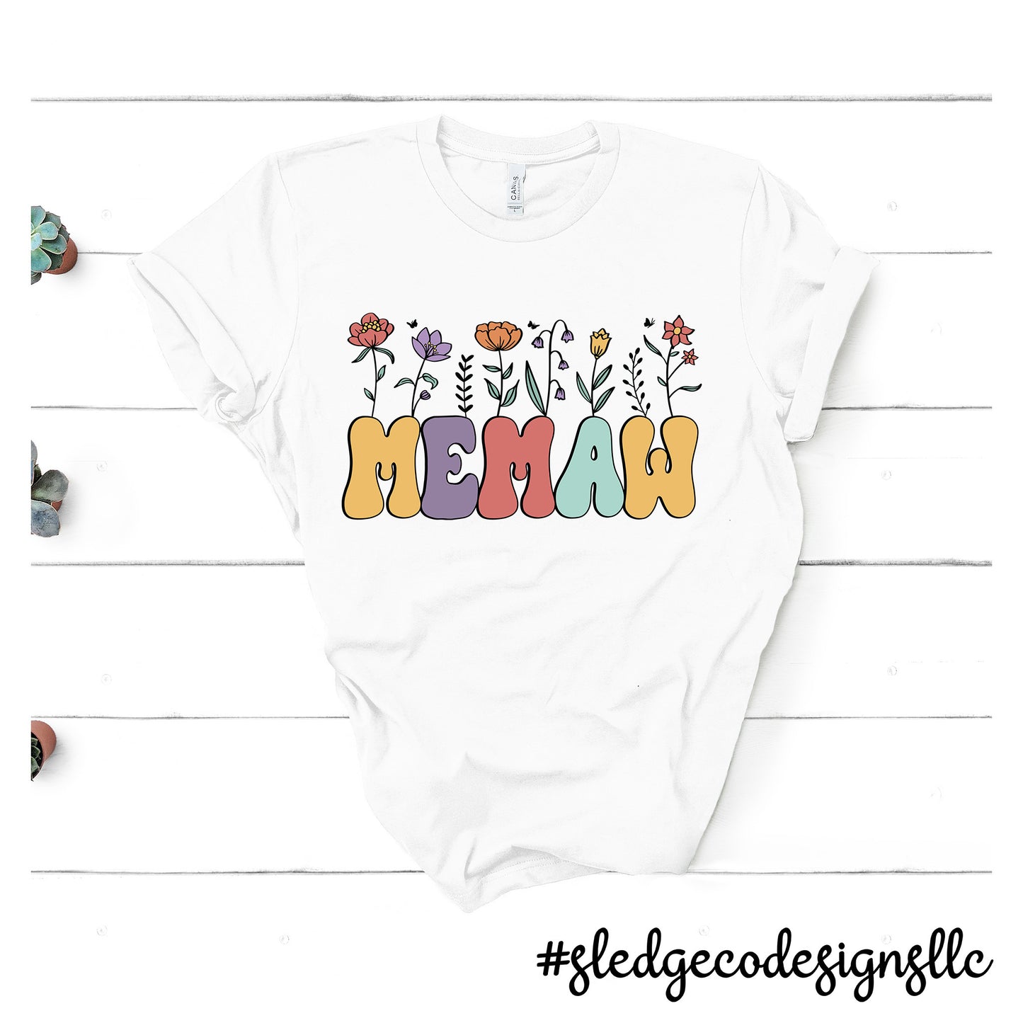 MEMAW FLOWERS | MOTHER'S DAY | Custom Unisex TSHIRT