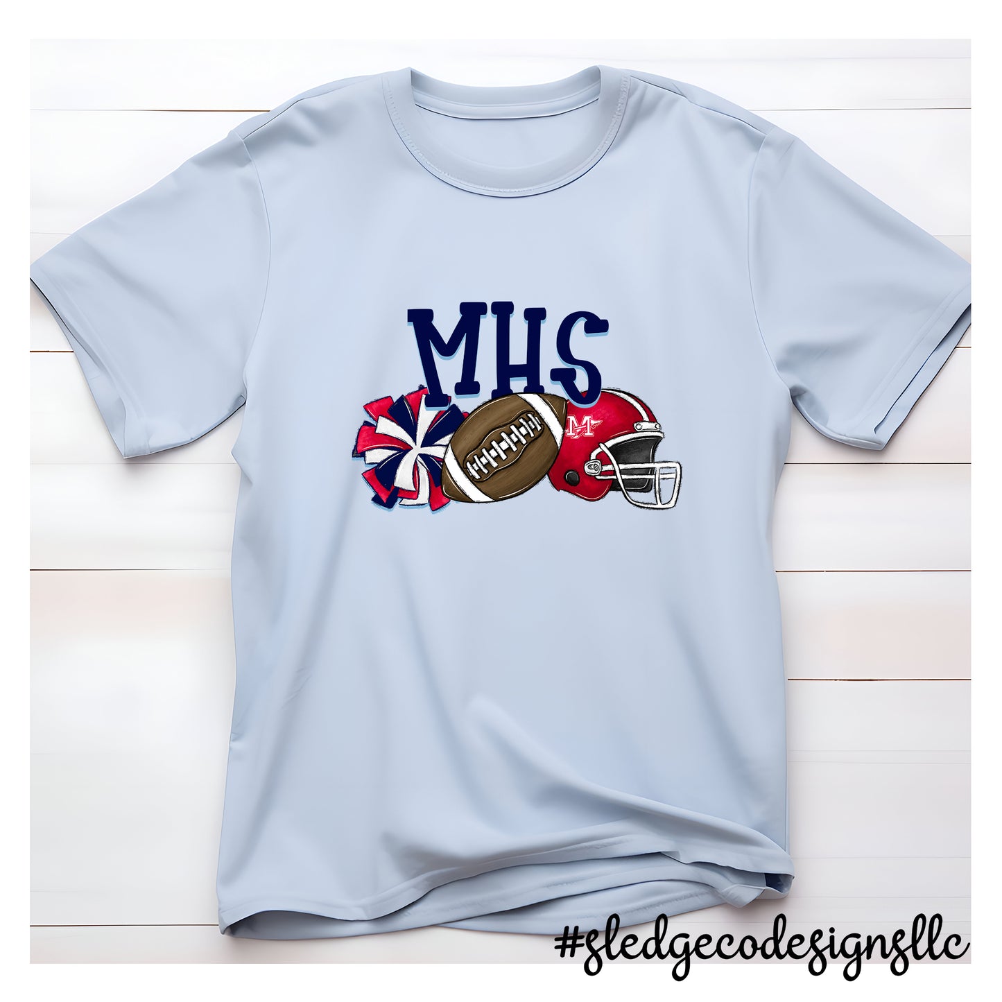 MHS CHIEFS FOOTBALL POMS & CHEER | Custom Unisex Tshirt