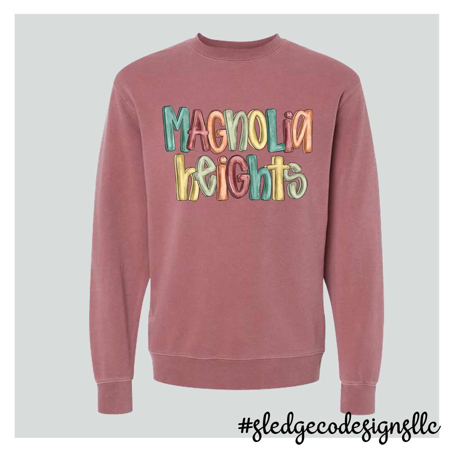 MAGNOLIA HEIGHTS CHIEFS | PAINTED | Midweight Pigment-Dyed Crewneck Sweatshirt