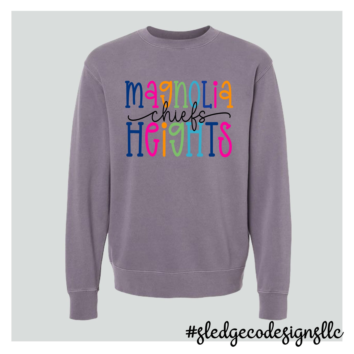 MAGNOLIA HEIGHTS CHIEFS | COLORFUL | Midweight Pigment-Dyed Crewneck Sweatshirt