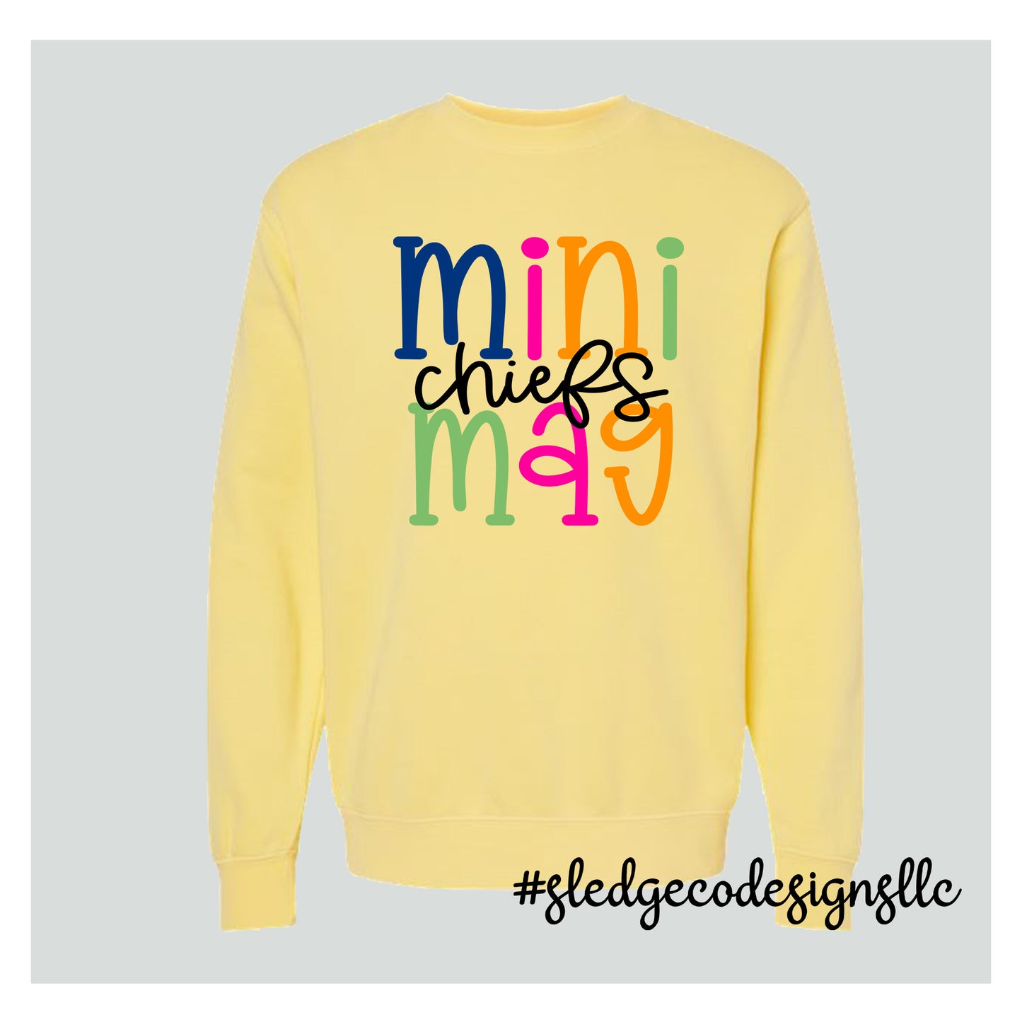 MINI MAG CHIEFS | COLORFUL | Midweight Pigment-Dyed Crewneck Sweatshirt