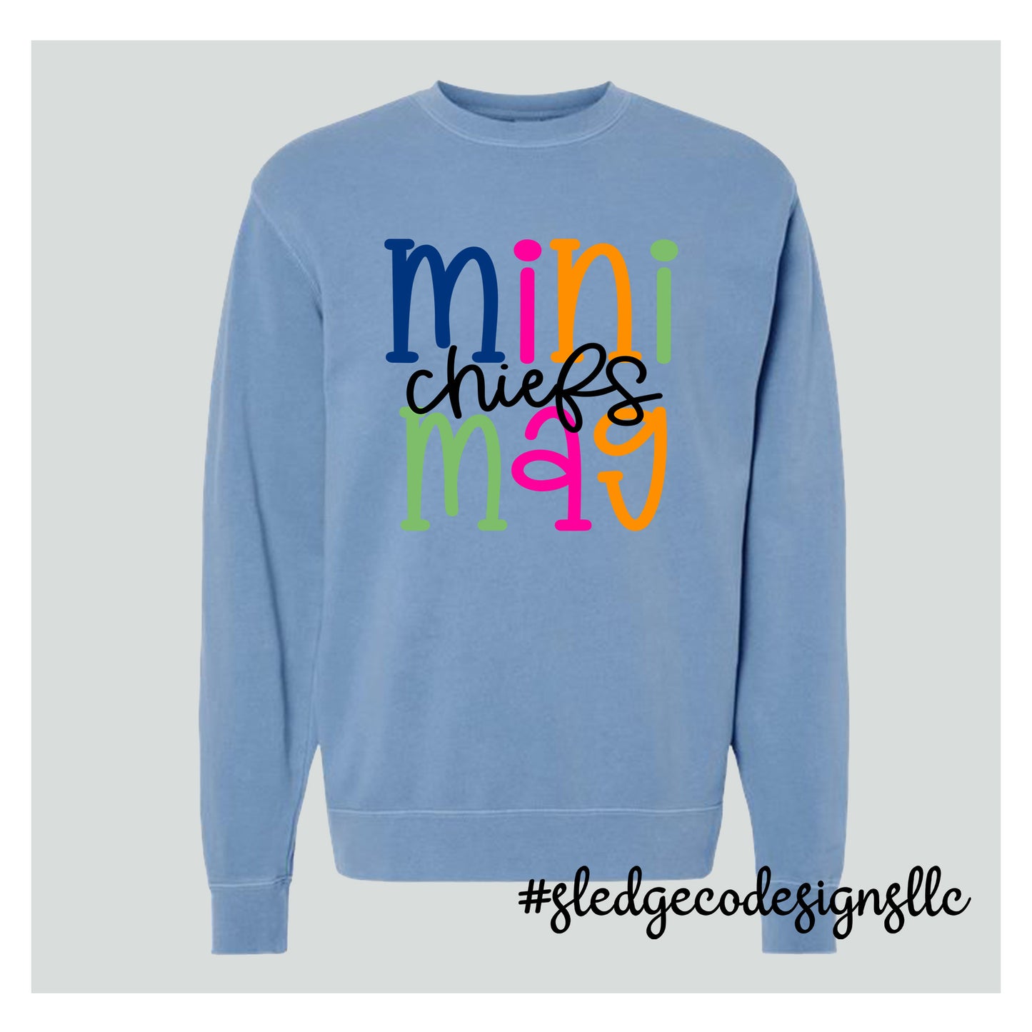 MINI MAG CHIEFS | COLORFUL | Midweight Pigment-Dyed Crewneck Sweatshirt
