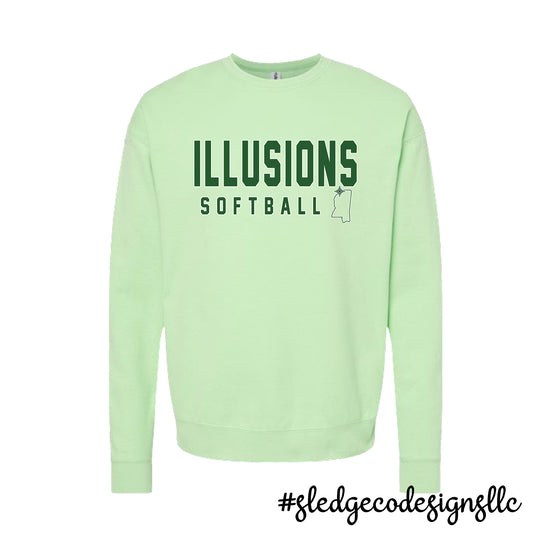 Illusions Softball | Mississippi | CUSTOM UNISEX SWEATSHIRT