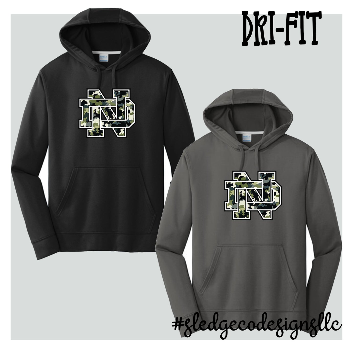 NORTH DELTA | ND CAMO BLACK | Performance Fleece Pullover Hoodie