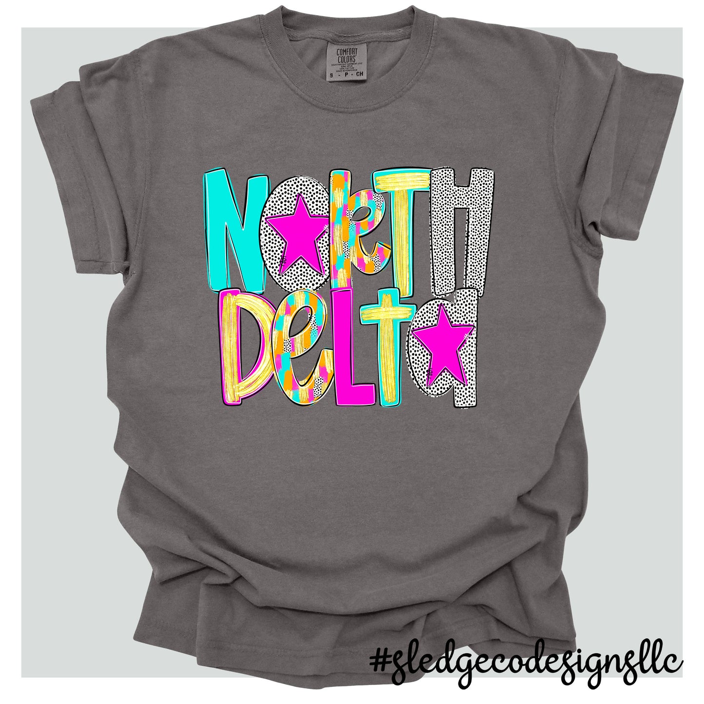 NORTH DELTA CHEER | RETRO ROWDY | CUSTOM UNISEX TSHIRT