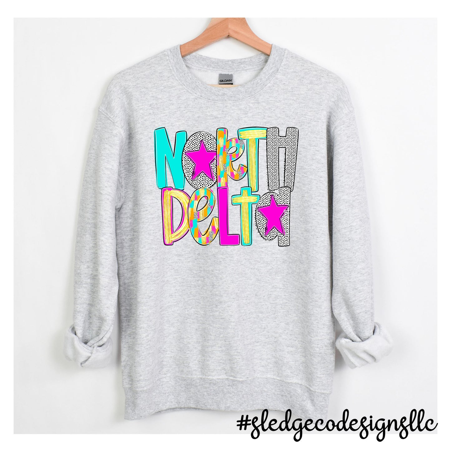 NORTH DELTA | RETRO ROWDY | UNISEX CUSTOM SWEATSHIRT