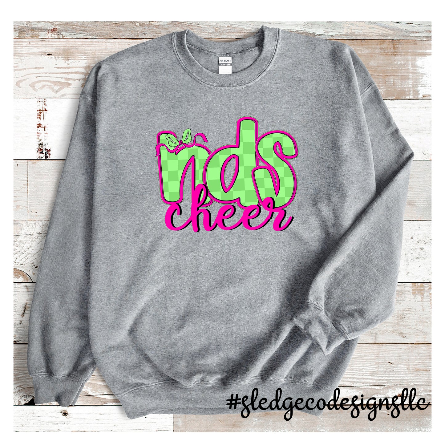 NORTH DELTA CHEER | NDS CHECKERED | UNISEX CUSTOM SWEATSHIRT