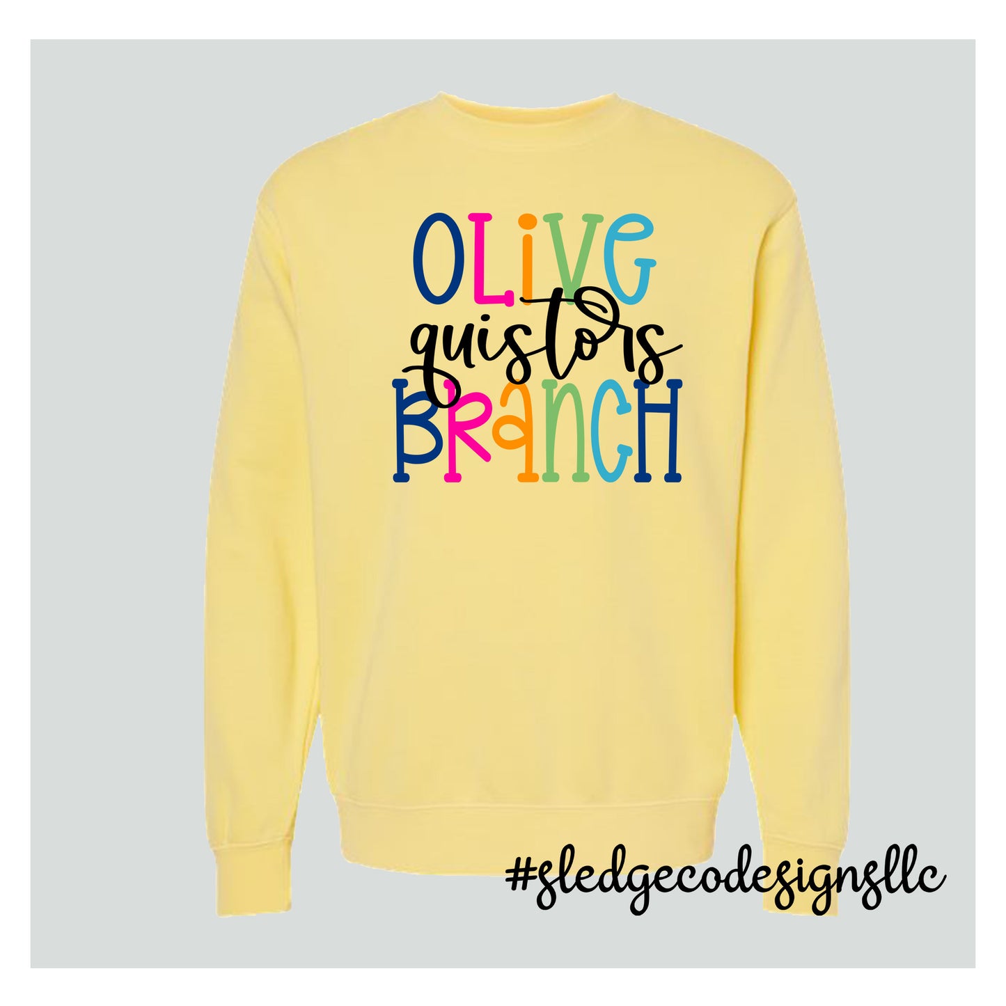 OLIVE BRANCH QUISTORS | COLORFUL | Midweight Pigment-Dyed Crewneck Sweatshirt