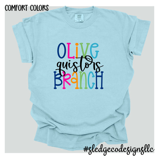 OLIVE BRANCH QUISTORS | COLORFUL |  Custom Unisex Tshirt