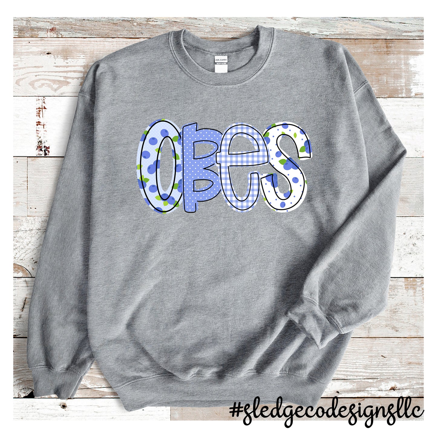 OLIVE BRANCH | OBES DOODLE | BLUEBERRY | CUSTOM UNISEX SWEATSHIRT