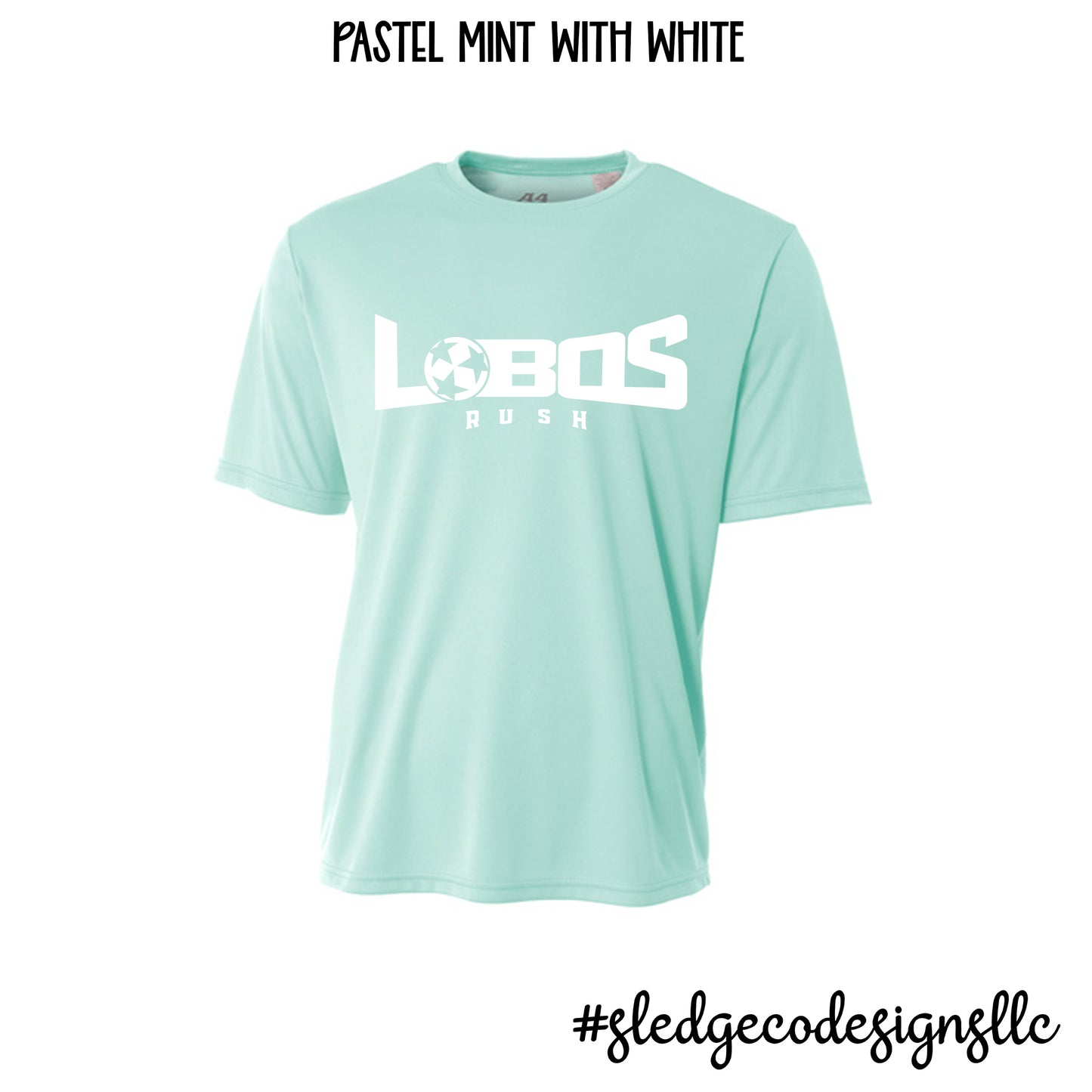 LOBOS SOCCER | PASTEL MINT | WARM-UP PRACTICE | A4 DRI-FIT TSHIRT