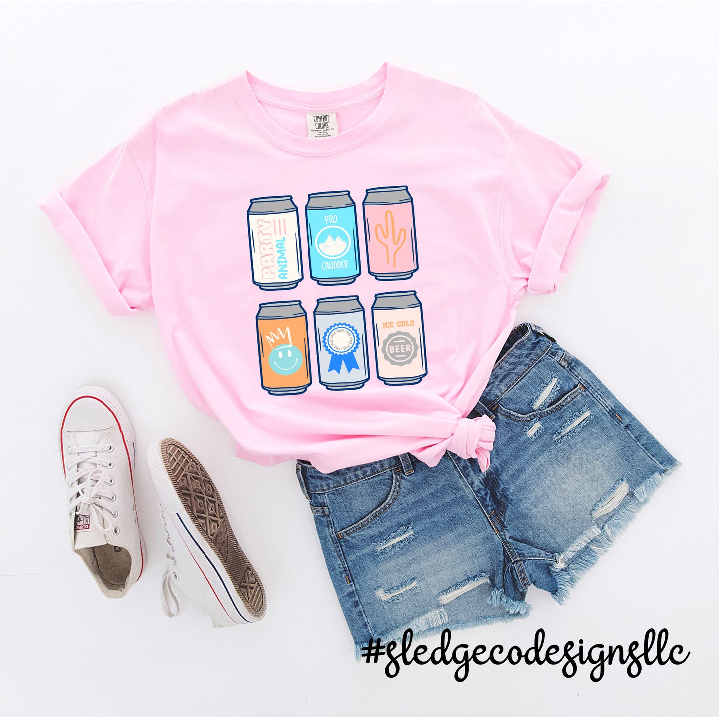 PREPPY BEER CANS | CUTE MATCHING COUPLES TEES | Custom Unisex TSHIRT