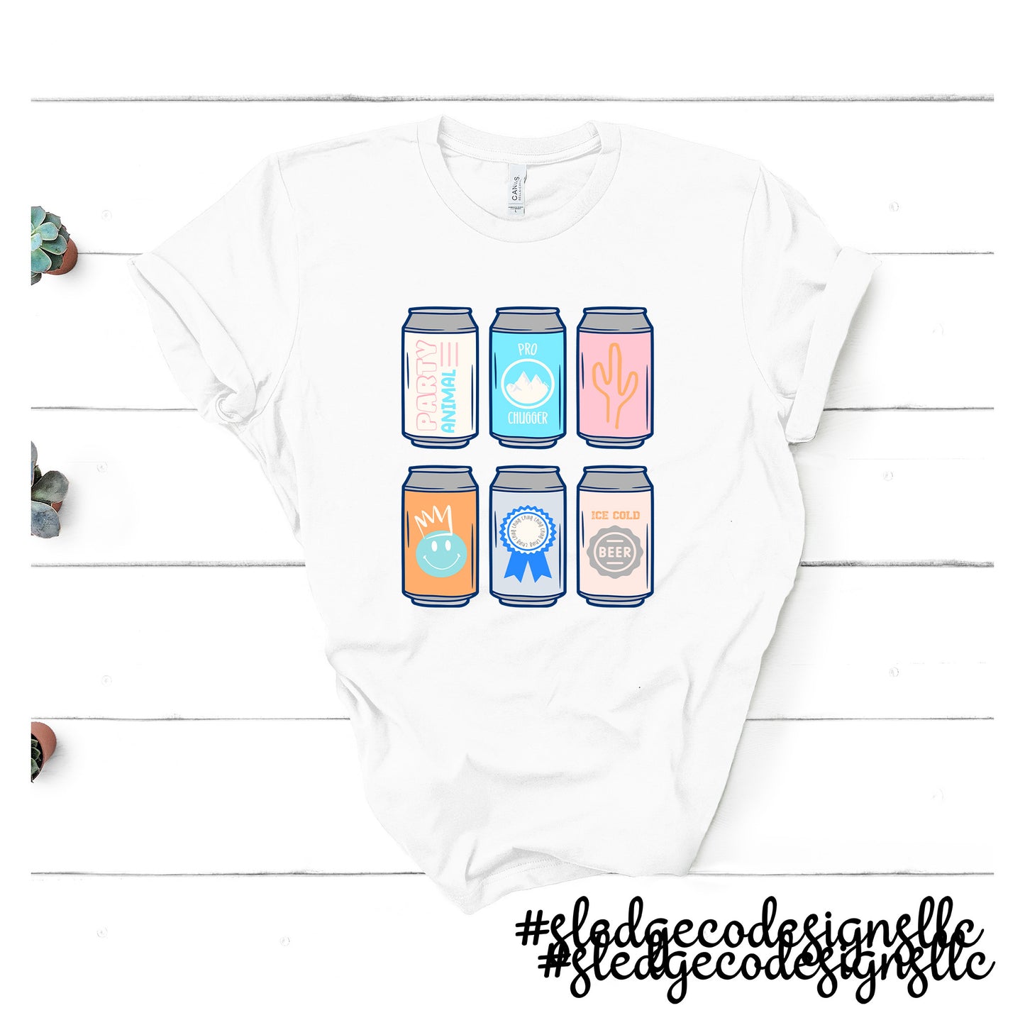 PREPPY BEER CANS | CUTE MATCHING COUPLES TEES | Custom Unisex TSHIRT