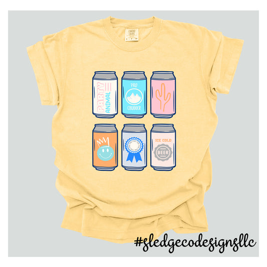 PREPPY BEER CANS | CUTE MATCHING COUPLES TEES | Custom Unisex TSHIRT