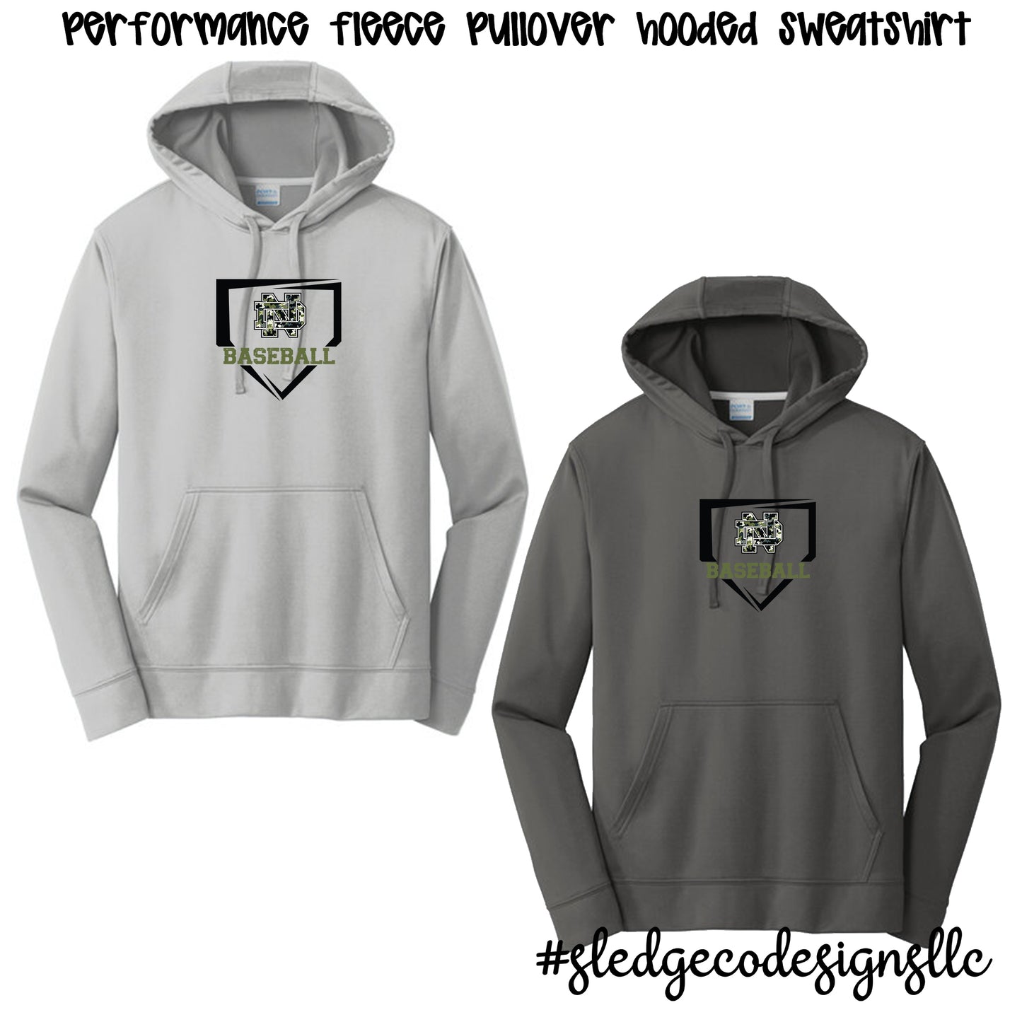 NORTH DELTA | ND CAMO BASEBALL | Performance Fleece Pullover Hoodie