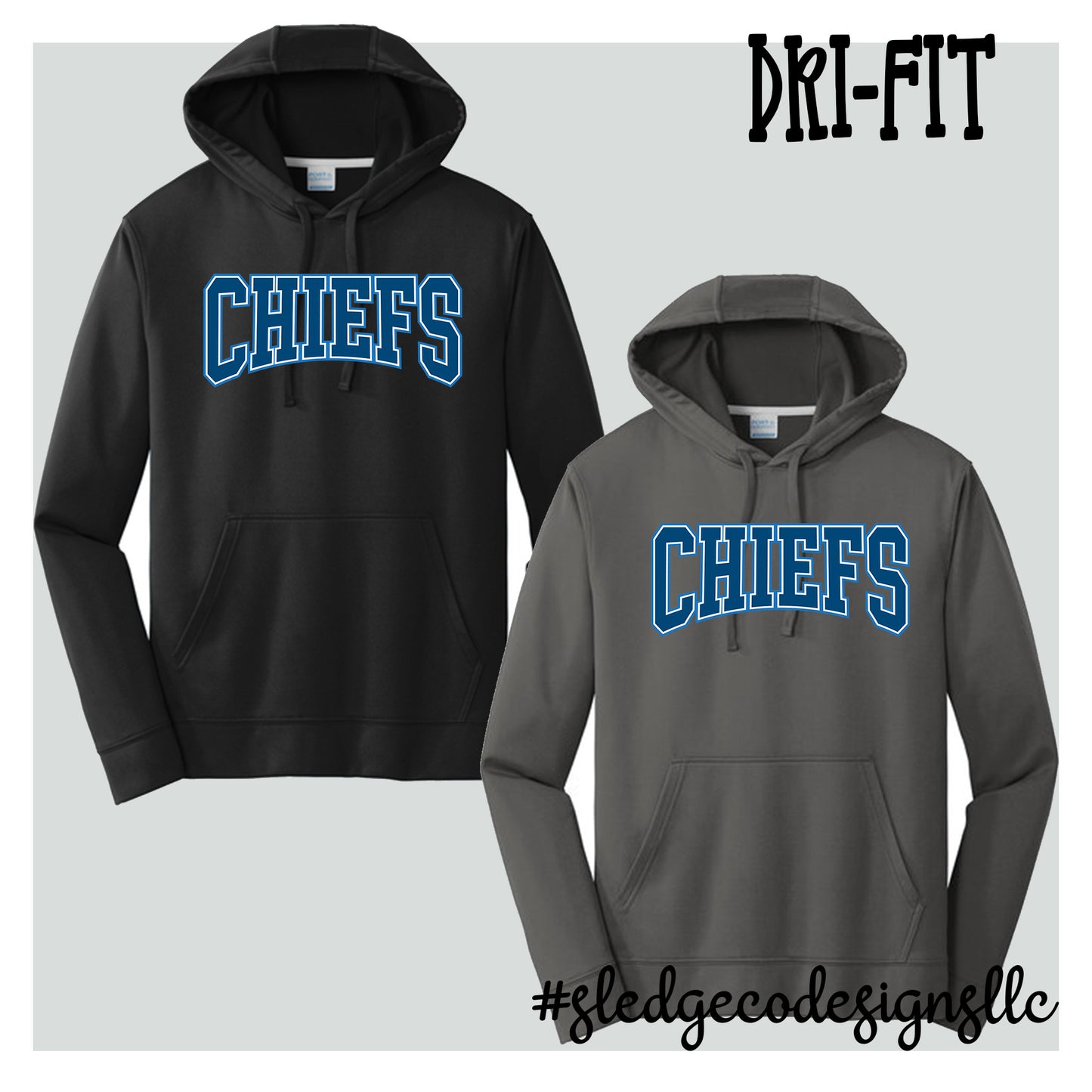 CHIEFS | BLUE COLLEGE| Performance Fleece Crewneck Sweatshirt