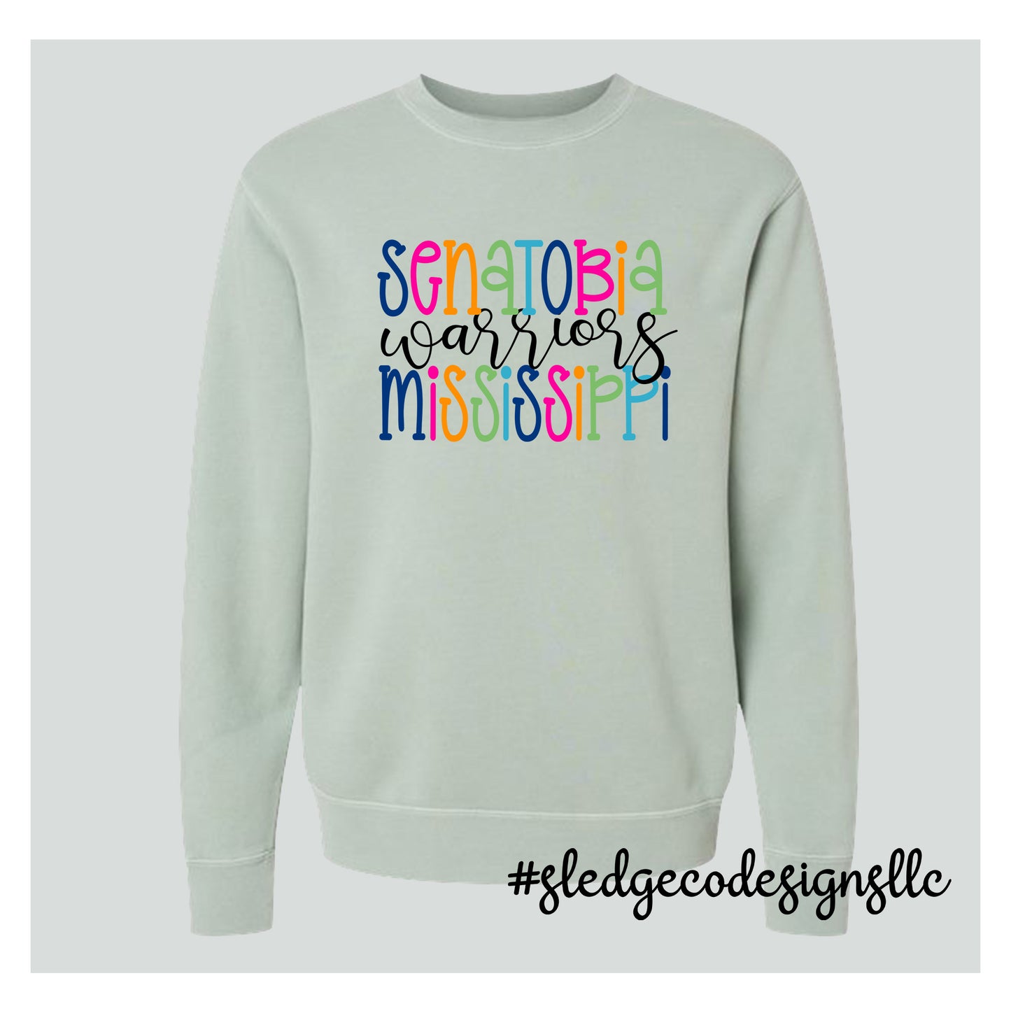 SENATOBIA WARRIORS | Midweight Pigment-Dyed Crewneck Sweatshirt