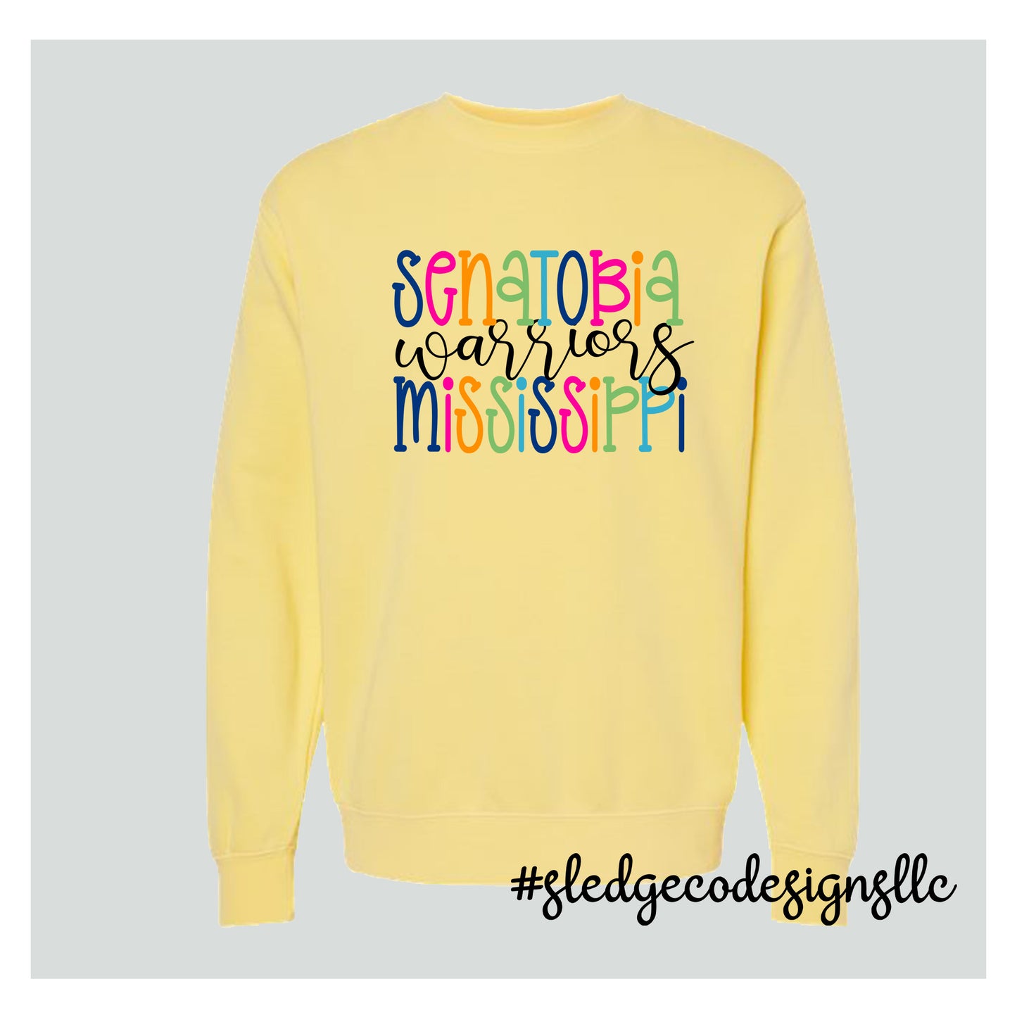 SENATOBIA WARRIORS | Midweight Pigment-Dyed Crewneck Sweatshirt