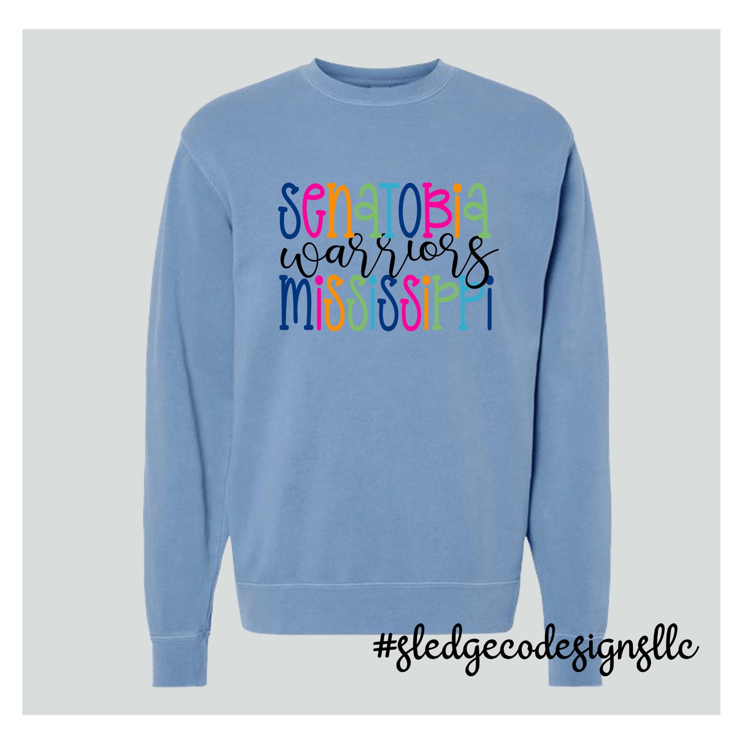 SENATOBIA WARRIORS | Midweight Pigment-Dyed Crewneck Sweatshirt
