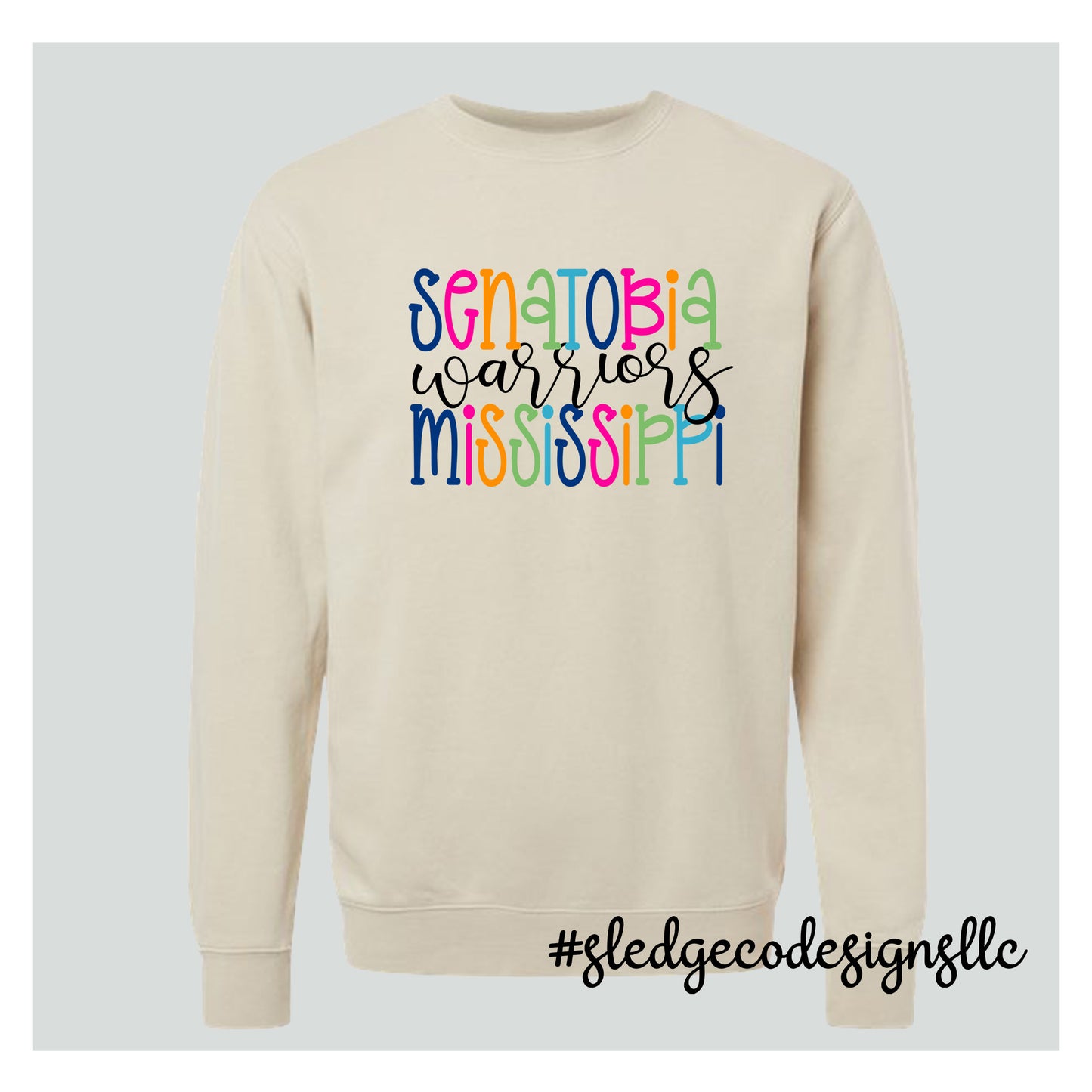 SENATOBIA WARRIORS | Midweight Pigment-Dyed Crewneck Sweatshirt