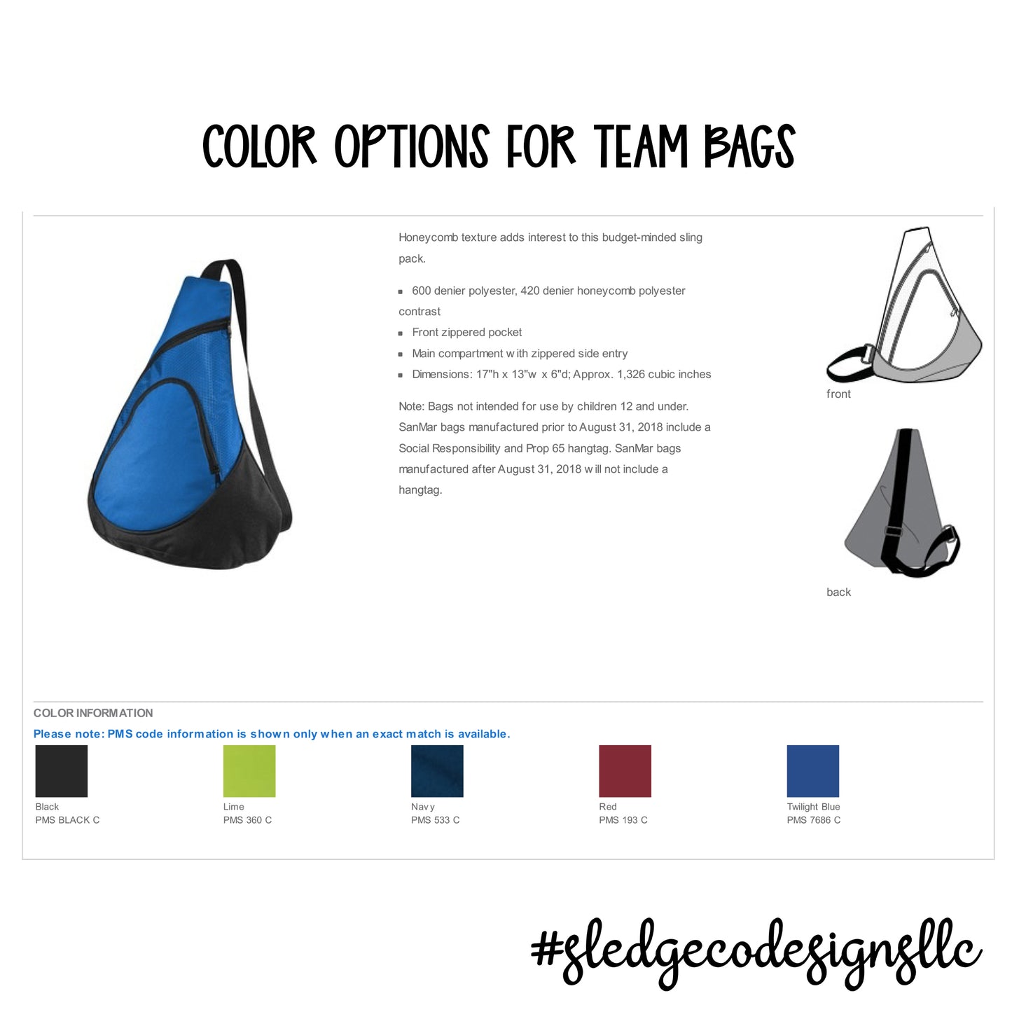 NORTH DELTA | ND LOGO | Honeycomb Sling Pack