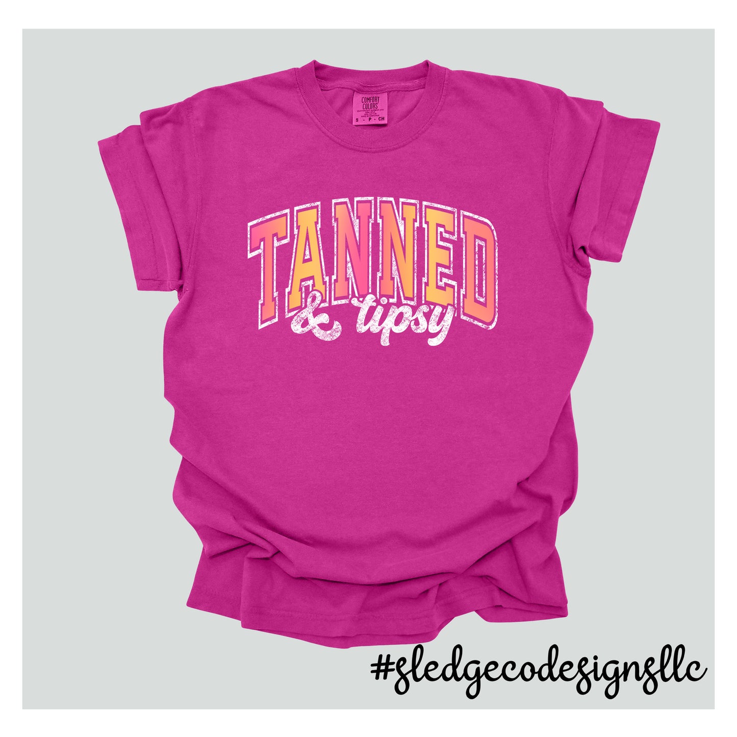 TANNED AND TIPSY | Custom Unisex TSHIRT