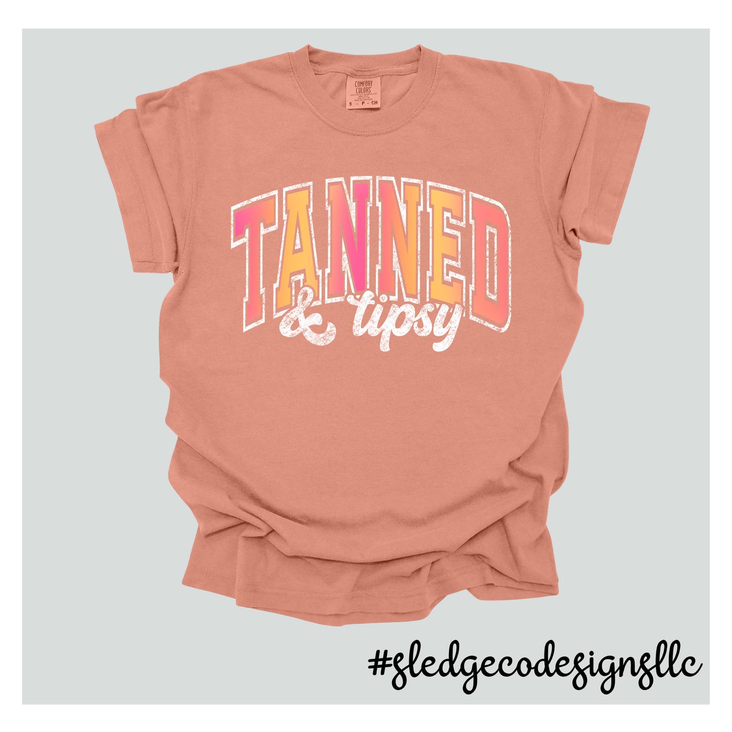 TANNED AND TIPSY | Custom Unisex TSHIRT