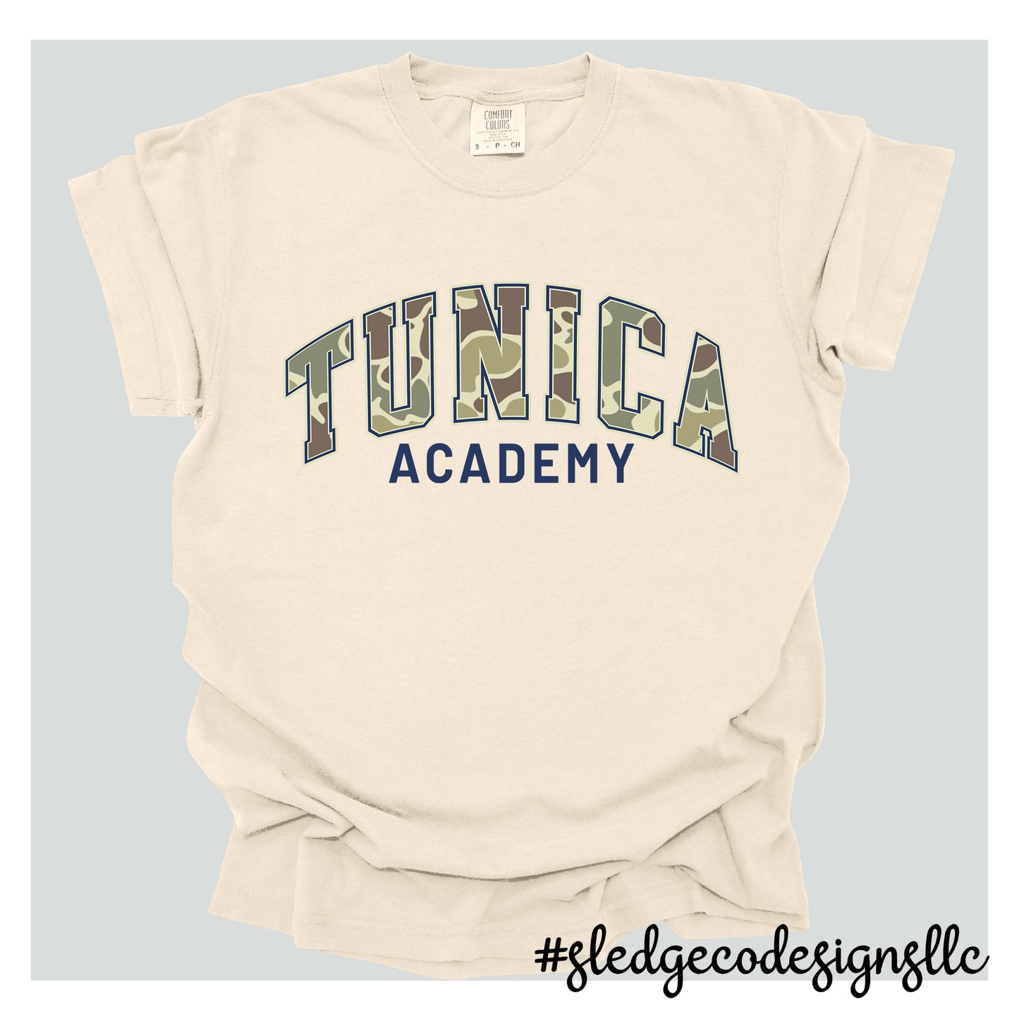 TUNICA ACADEMY | CAMO COLLEGED |  Custom Unisex Tshirt