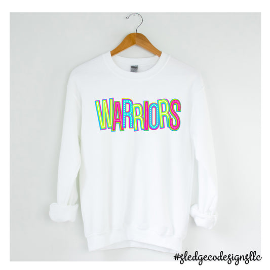 SENATOBIA MS | WARRIORS NEON | CUSTOM UNISEX SWEATSHIRT