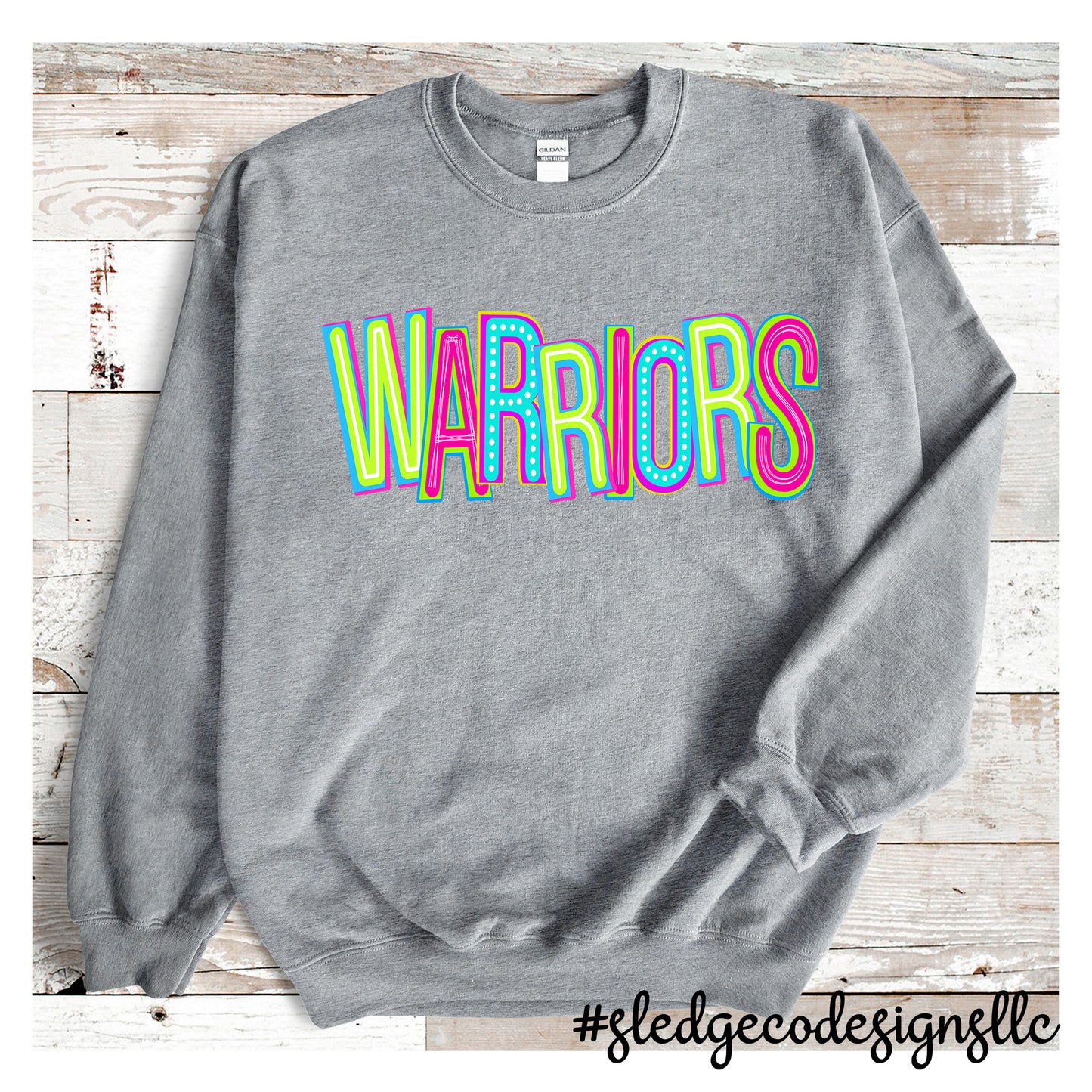 SENATOBIA MS | WARRIORS NEON | CUSTOM UNISEX SWEATSHIRT