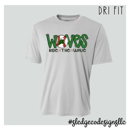 WAVES BASEBALL | DRI FIT | NORTH DELTA | CUSTOM UNISEX TSHIRT