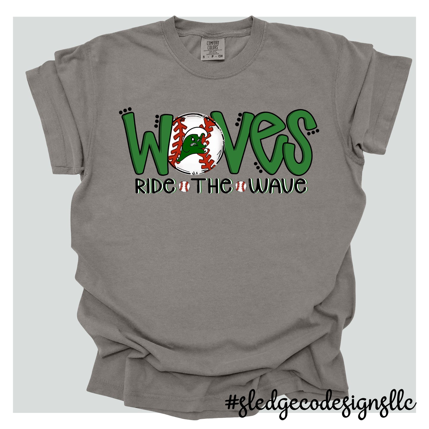 WAVES BASEBALL | NORTH DELTA | CUSTOM UNISEX TSHIRT