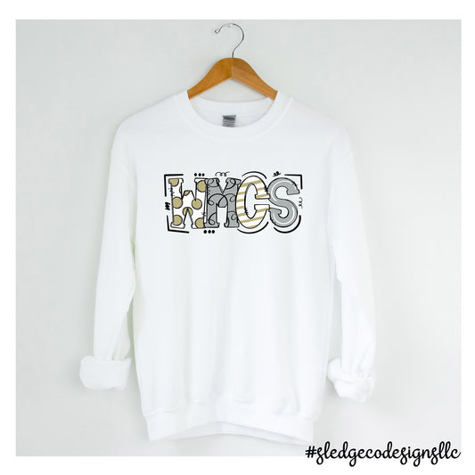 WEST MEMPHIS CHRISTIAN SCHOOL | WMCS DOODLE  | CUSTOM UNISEX SWEATSHIRT