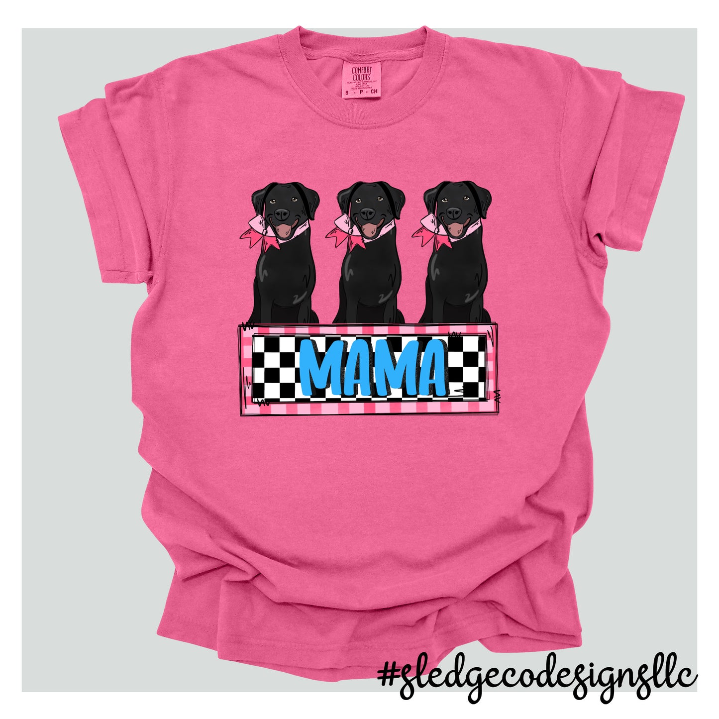 Personalized BLACK LAB TSHIRT for MOM AND ME  | CUSTOM UNISEX TSHIRT