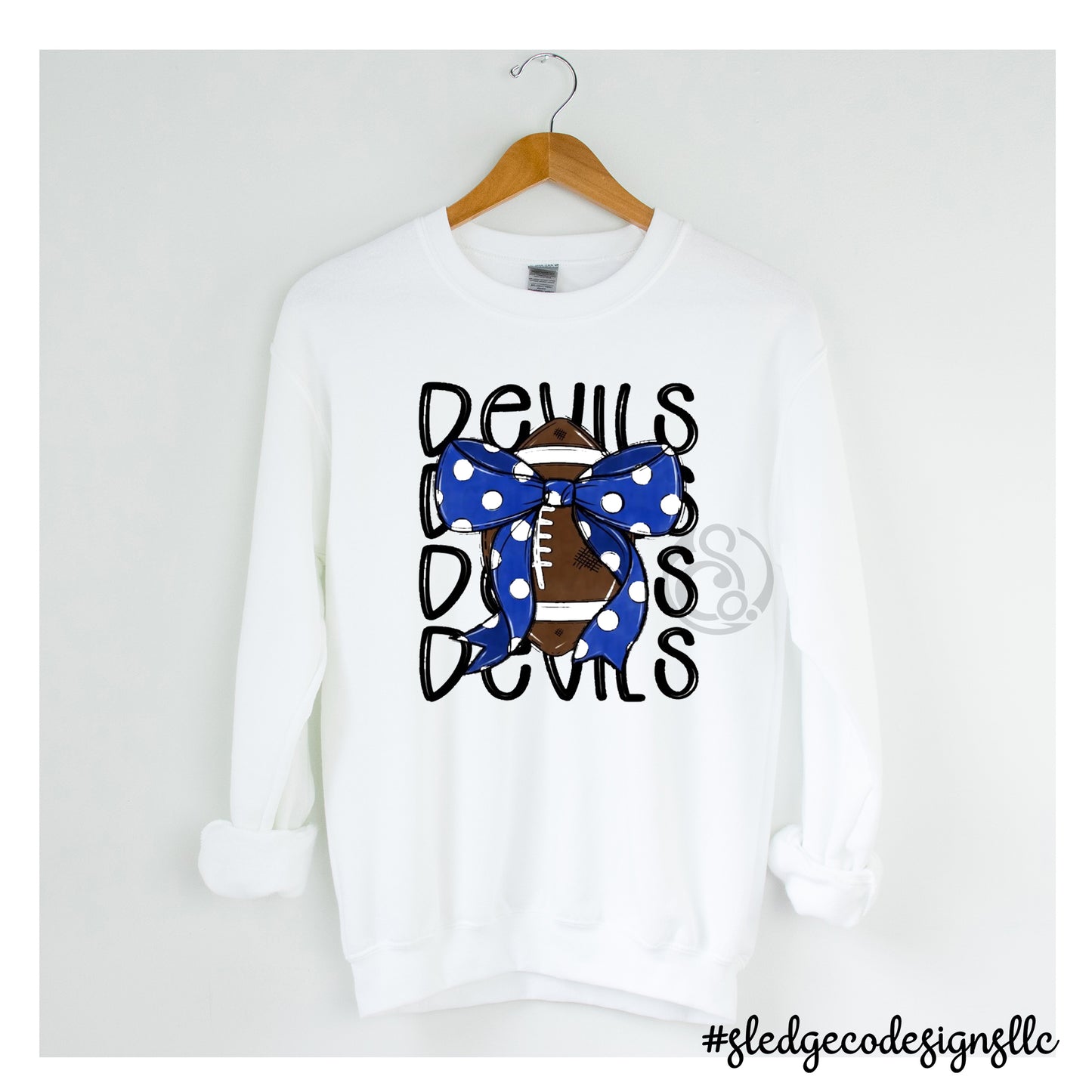 BLUE DEVILS TUNICA FOOTBALL | CUSTOM UNISEX SWEATSHIRT