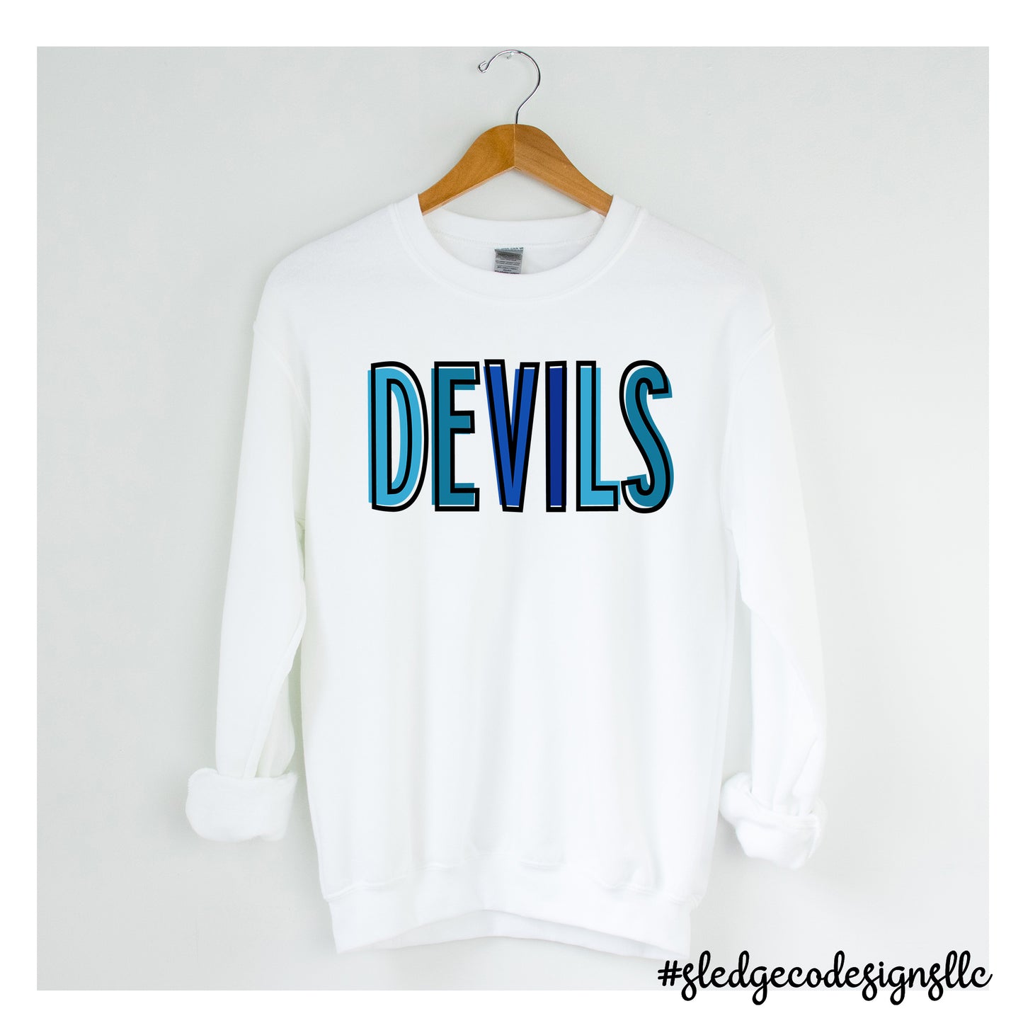 BLUE DEVILS | OUTLINED | CUSTOM UNISEX SWEATSHIRT