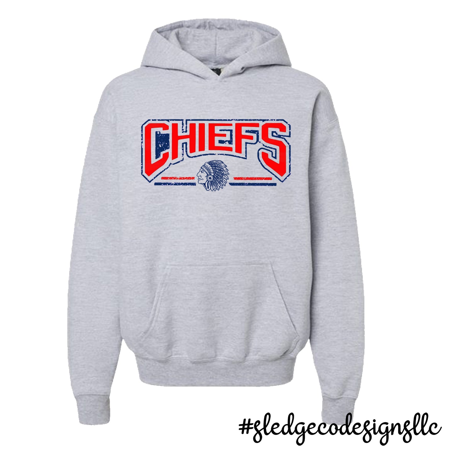 CHIEFS | MAGNOLIA HEIGHTS | COLLEGED | UNISEX CUSTOM GREY HOODIE