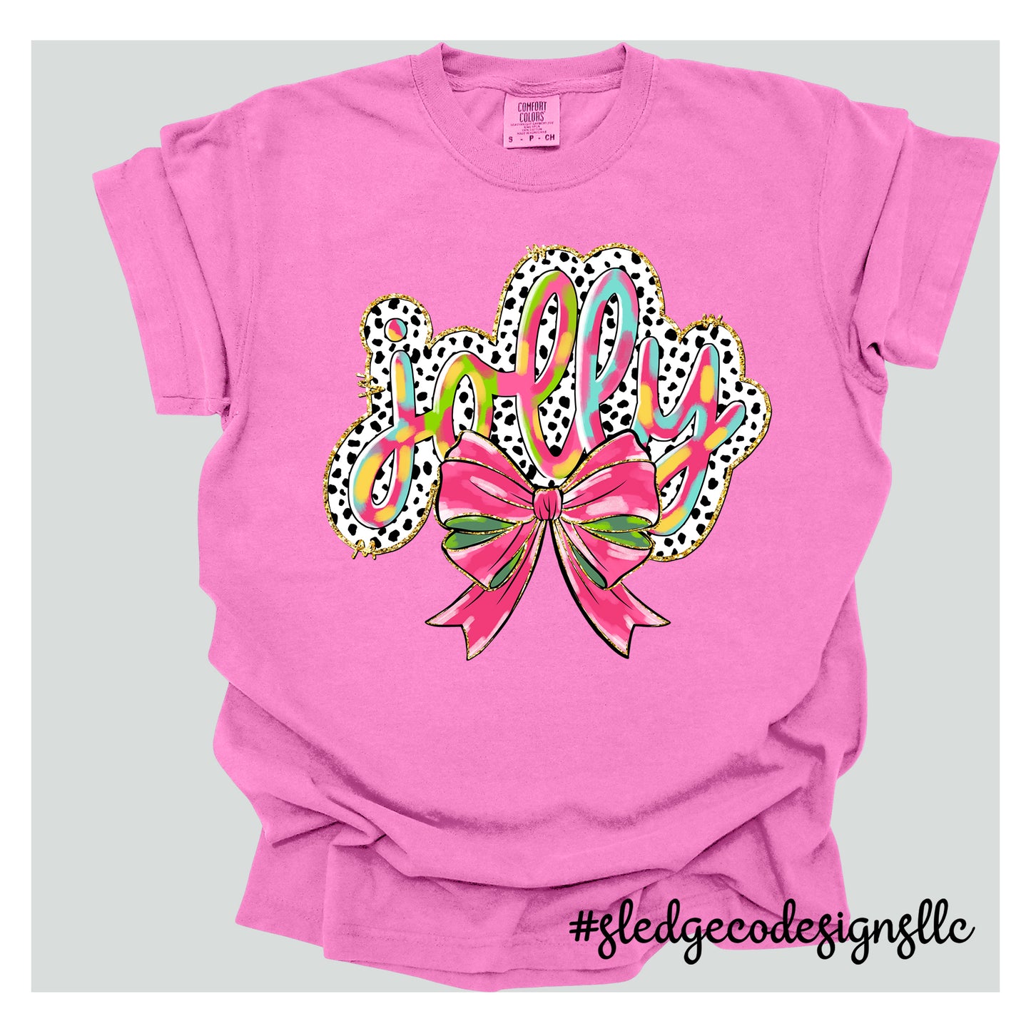 JOLLY BLACK AND WHITE | CHRISTMAS TEE | Custom Unisex TSHIRT