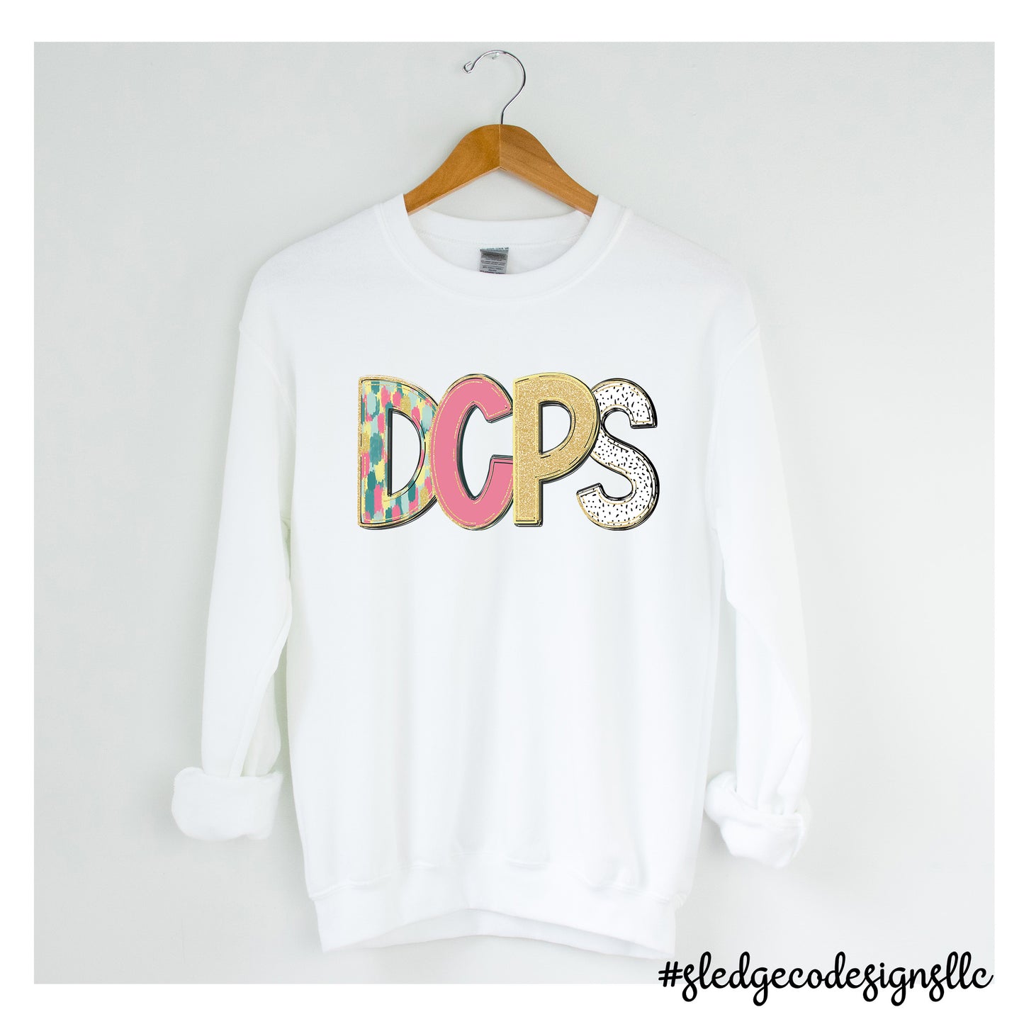 DESOTO CENTRAL PRIMARY SCHOOL | DCPS | HAND DRAWN SPRING DOODLE | CUSTOM UNISEX SWEATSHIRT