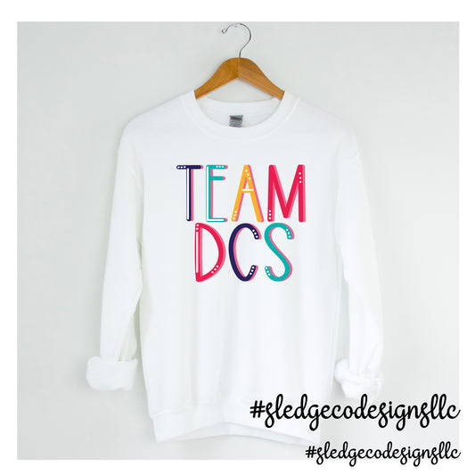 TEAM DCS LETTERED | DESOTO COUNTY SCHOOLS | CUSTOM UNISEX SWEATSHIRT
