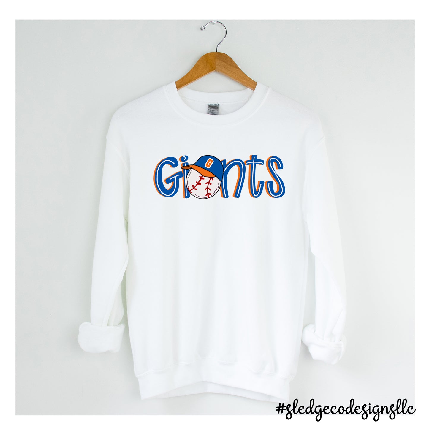 GIANTS BASEBALL hand drawn | Custom Unisex SWEATSHIRT